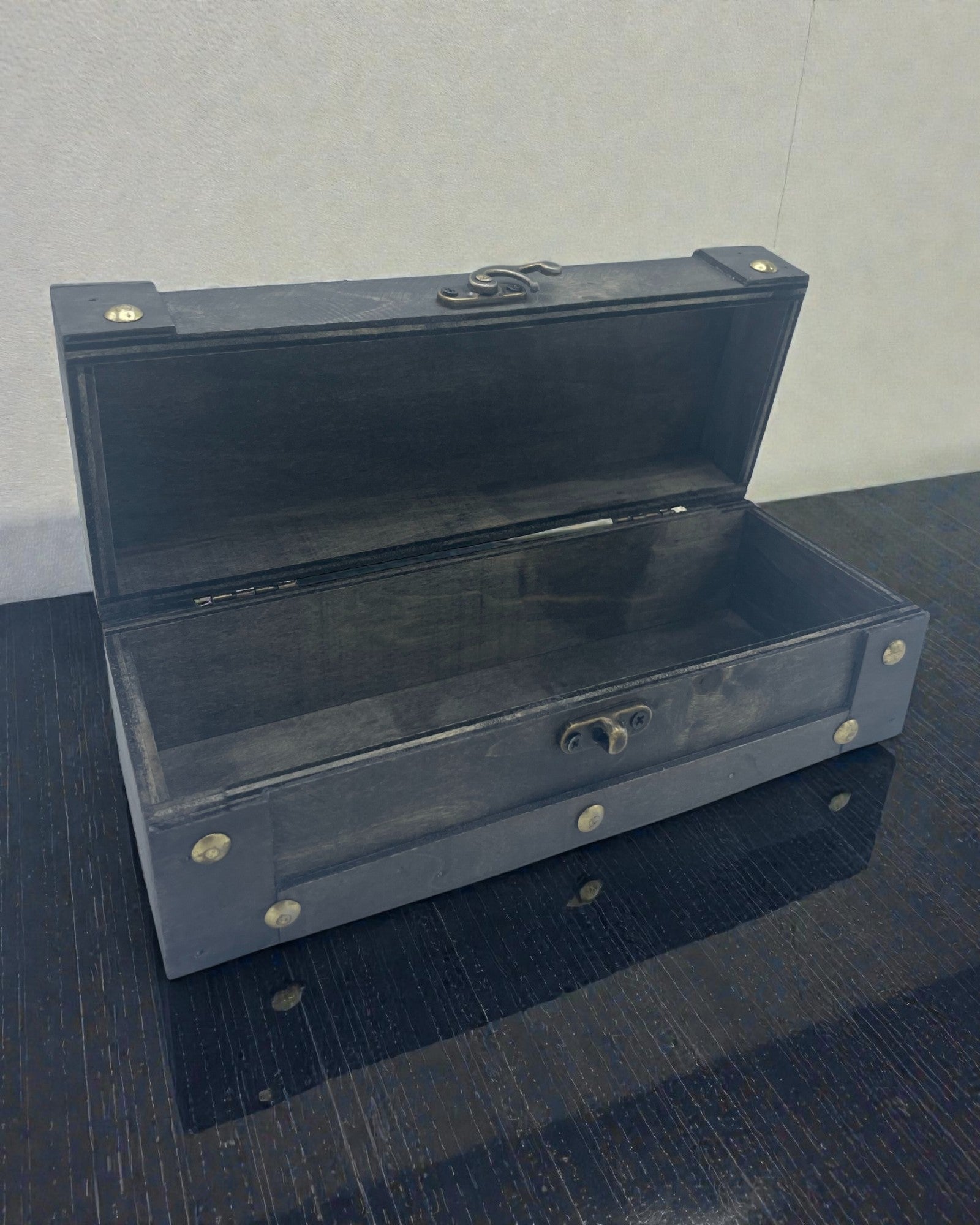 Arca de té esbelta – Caja larga gris