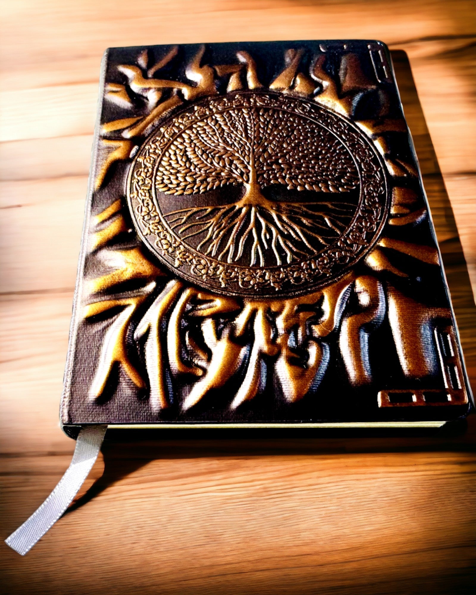 Vintage Diario "Árbol de la Vida" A6 - Elegante Cubierta en Relieve de Cuero Sintético, 100 Hojas