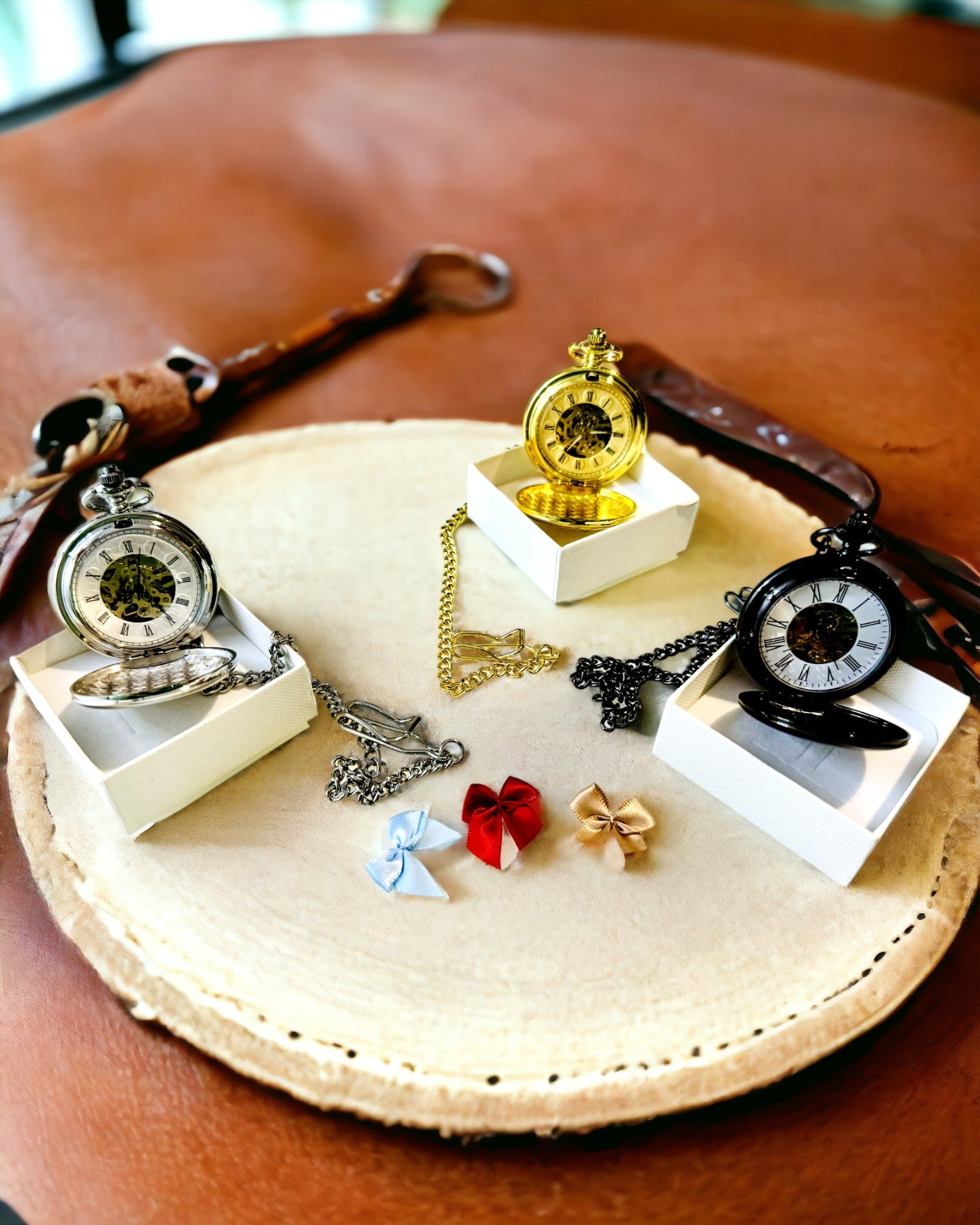 Reloj de Bolsillo Mecánico Clásico con Doble Tapa – Manual, Negro, personalización con grabado