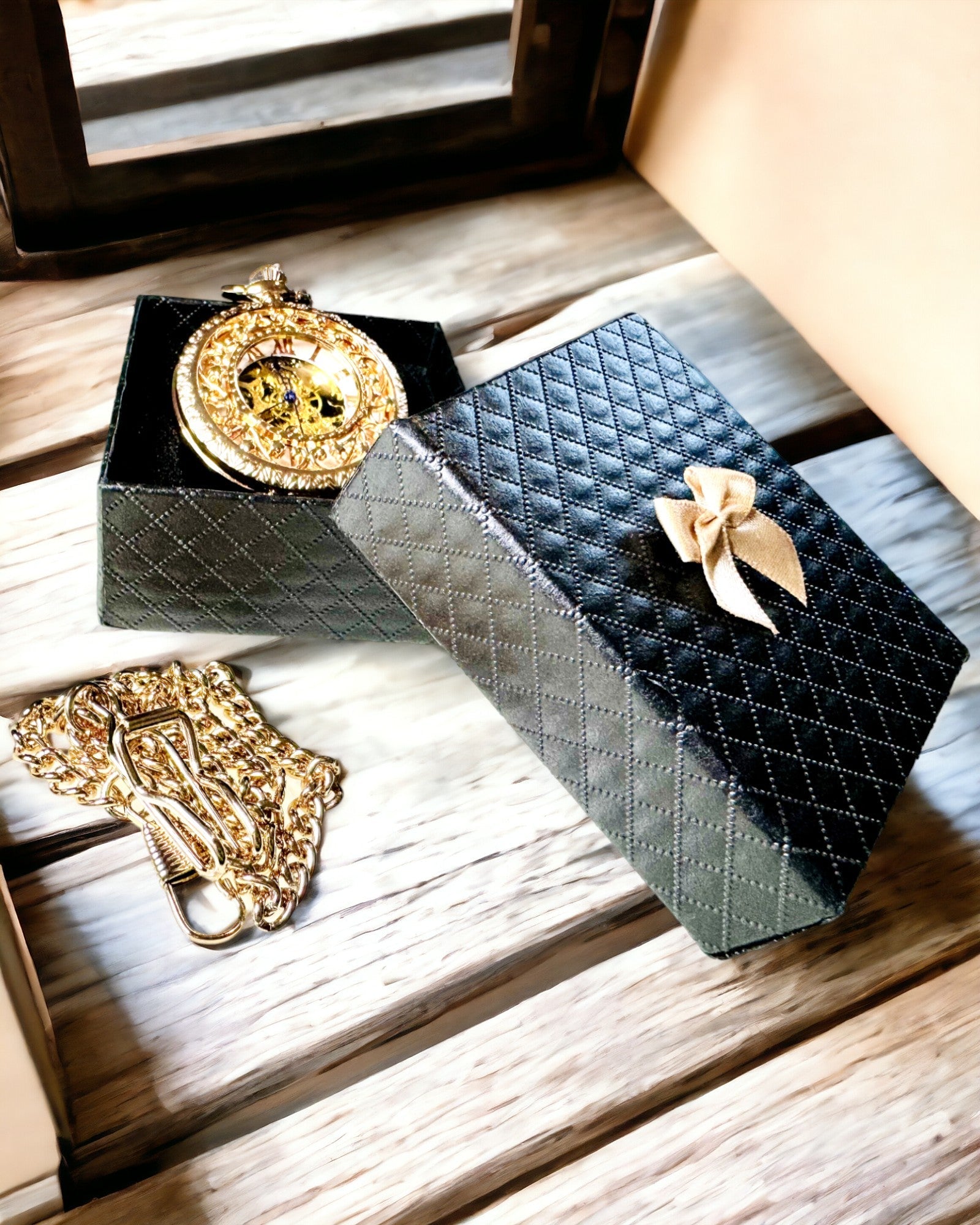 Reloj de Bolsillo Estilo Vintage con Esfera Transparente y Mecanismo Esqueleto