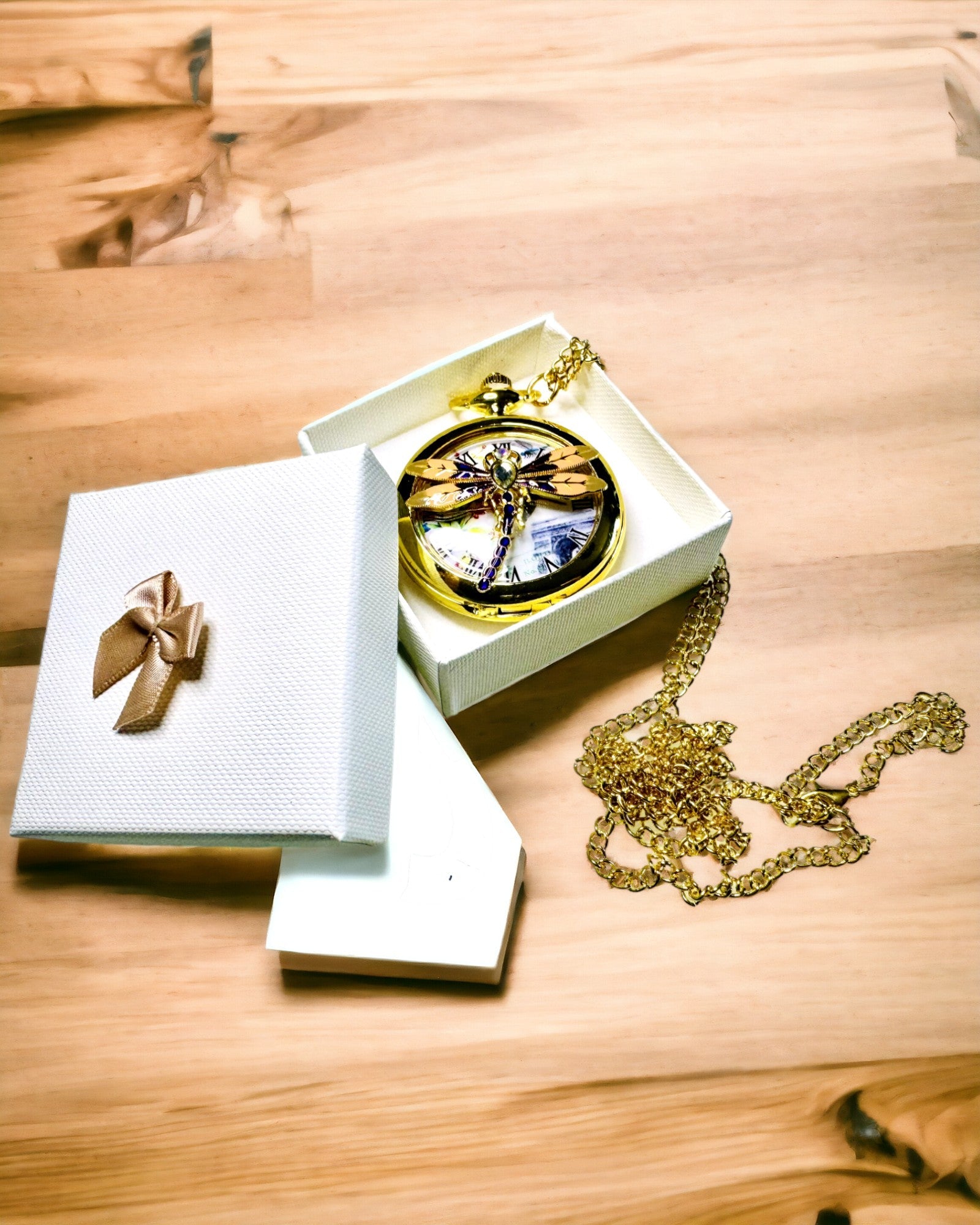 Reloj de Bolsillo Vintage Clásico con Tapa Transparente