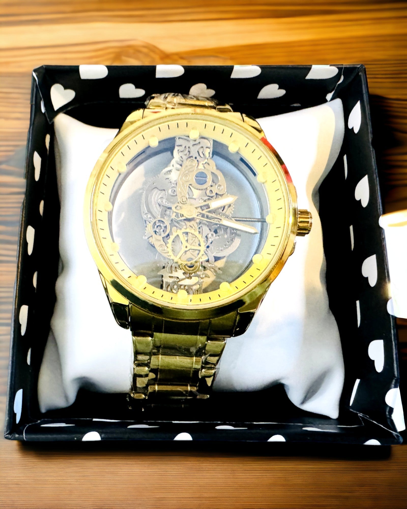 Reloj Deportivo para Hombre con Mecanismo de Cuarzo Transparente de Doble Cara y Pulsera de Aluminio – Ideal para Regalo. Personalización con grabado