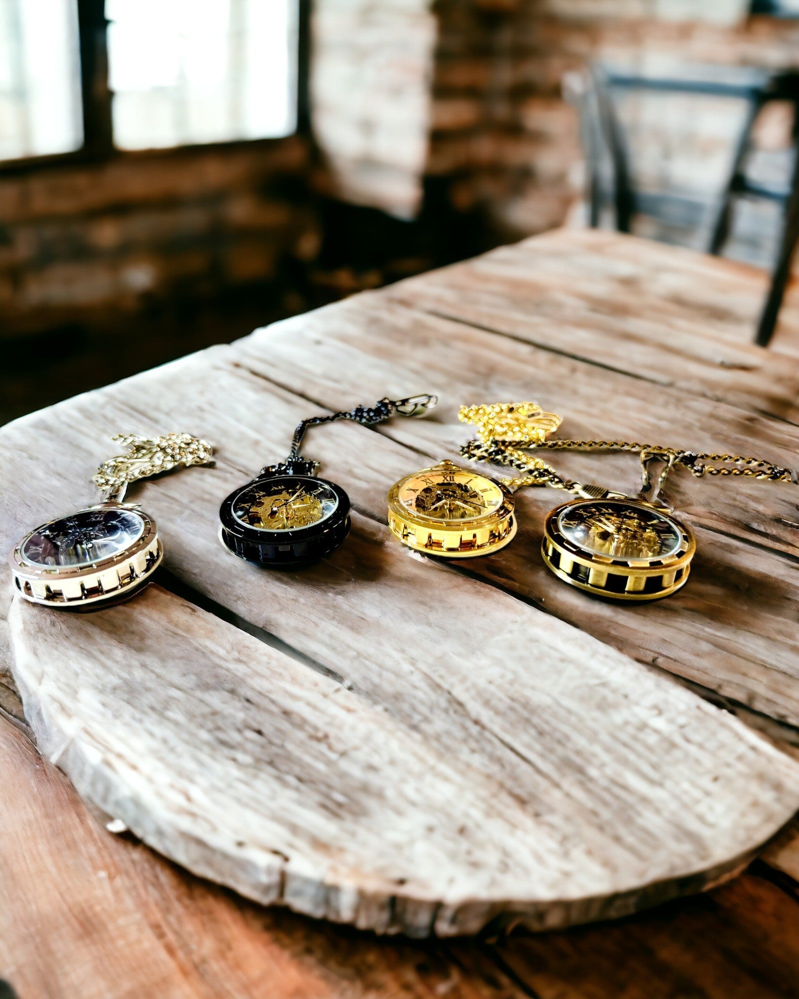 Reloj de Bolsillo Mecánico Exclusivo Plateado en Estilo Retro, Resistente al Agua - Elegancia para Cualquier Ocasión, con grabado