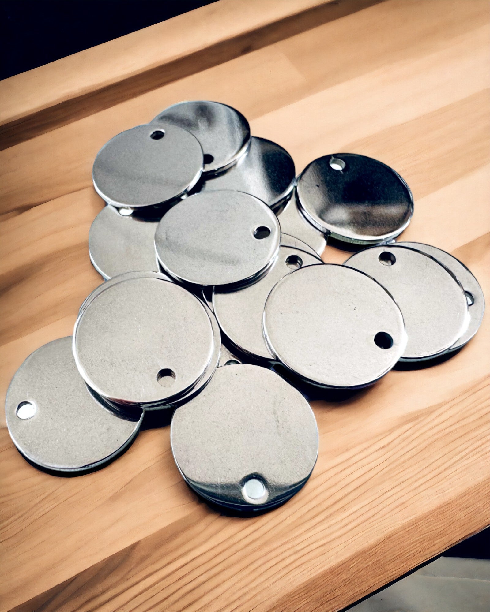 Colgante Redondo de Acero Inoxidable para regalo con posibilidad de Personalización, grabado