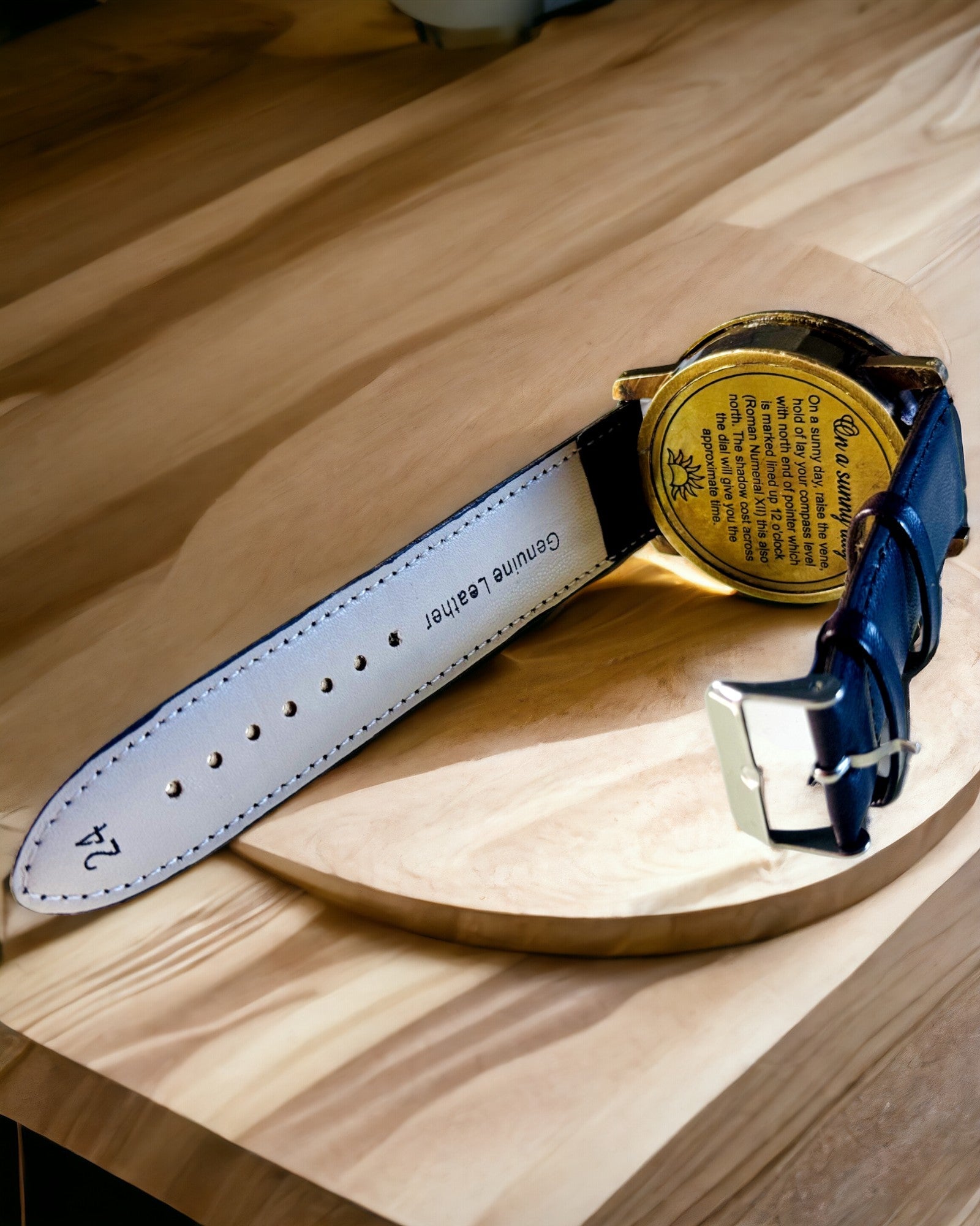 Reloj de Sol con Brújula - Hecho a Mano, Artesanía Auténtica, posibilidad de grabado