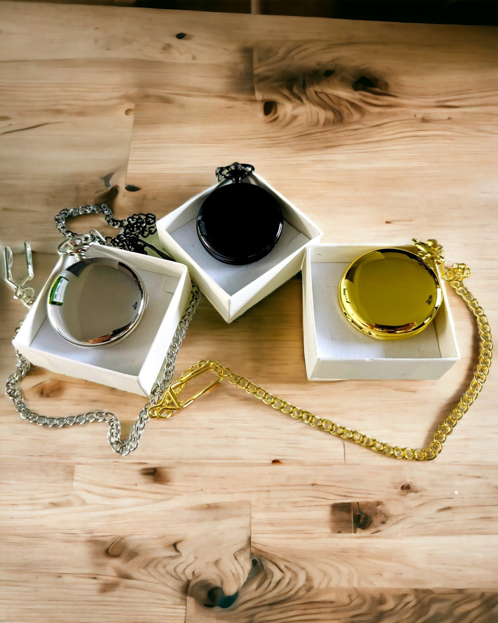 Reloj de Bolsillo de Color Dorado con Posibilidad de Grabado