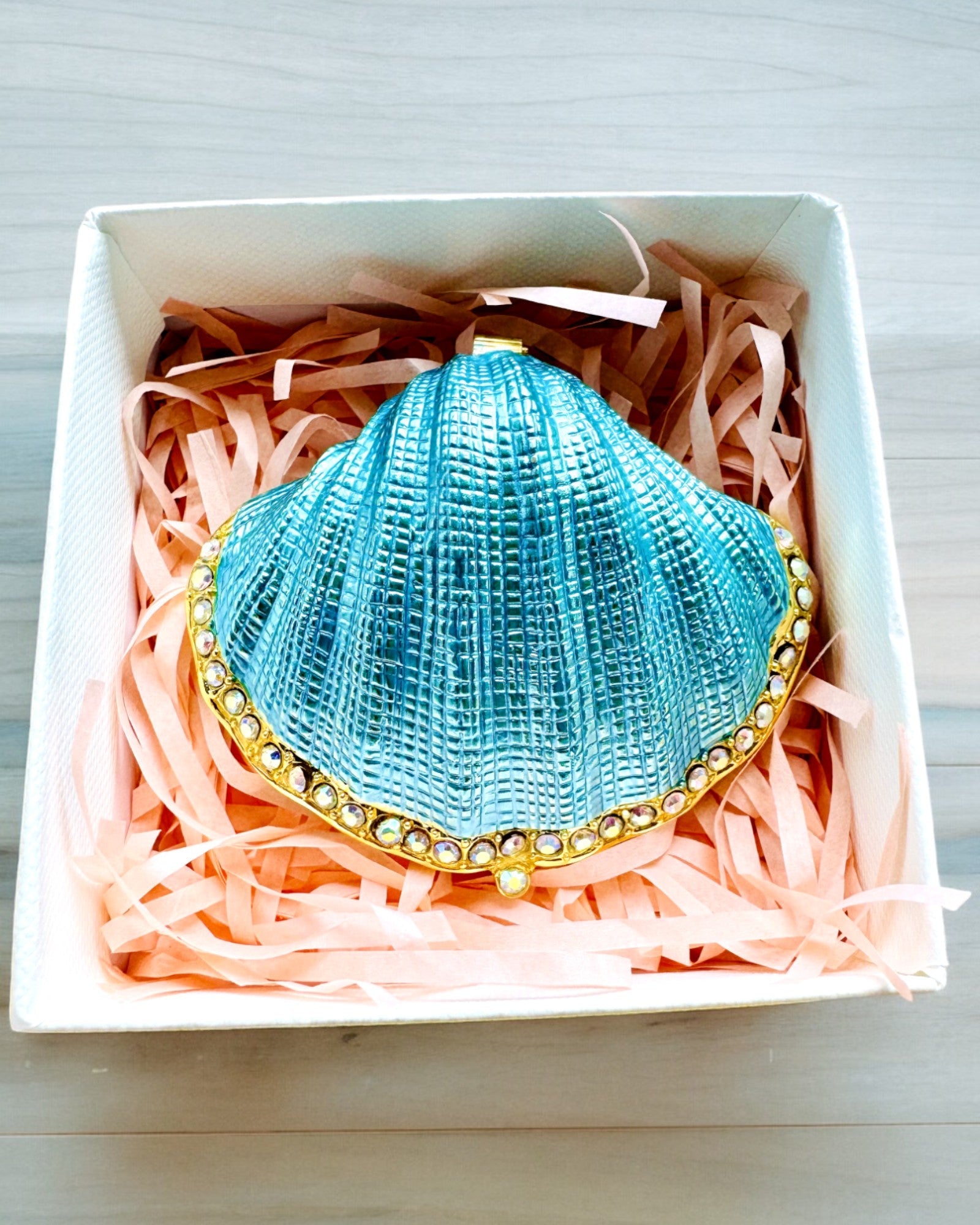 Skarbiec Wspomnień Muszelka - Caja de joyería con opción de personalización con grabado, regalo