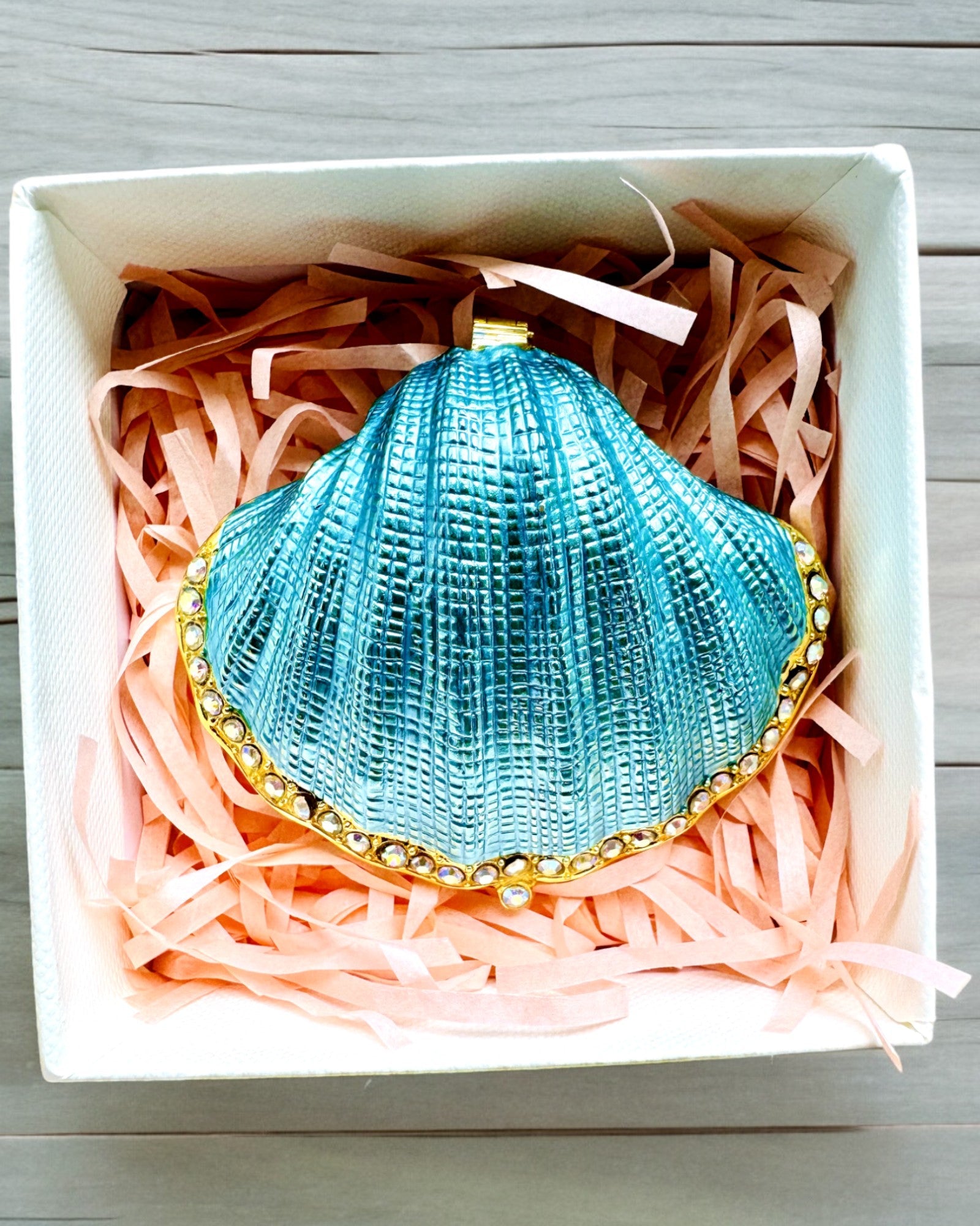 Skarbiec Wspomnień Muszelka - Caja de joyería con opción de personalización con grabado, regalo