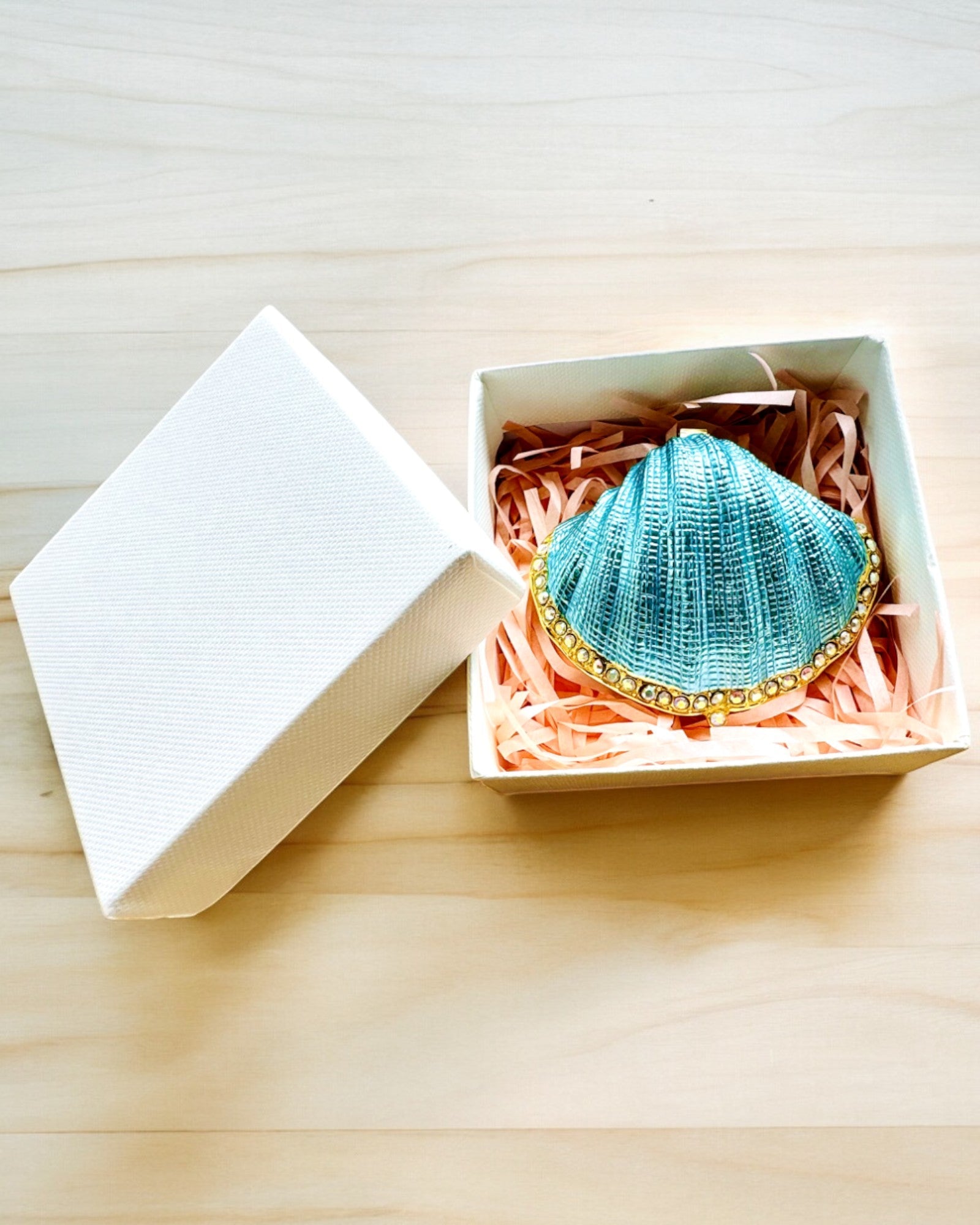 Skarbiec Wspomnień Muszelka - Caja de joyería con opción de personalización con grabado, regalo