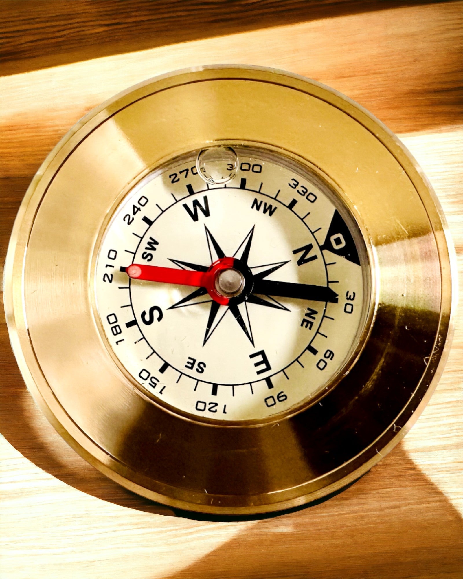 Brújula de Navegación con Posibilidad de Grabado, de Latón, Diseño Clásico – 5 cm