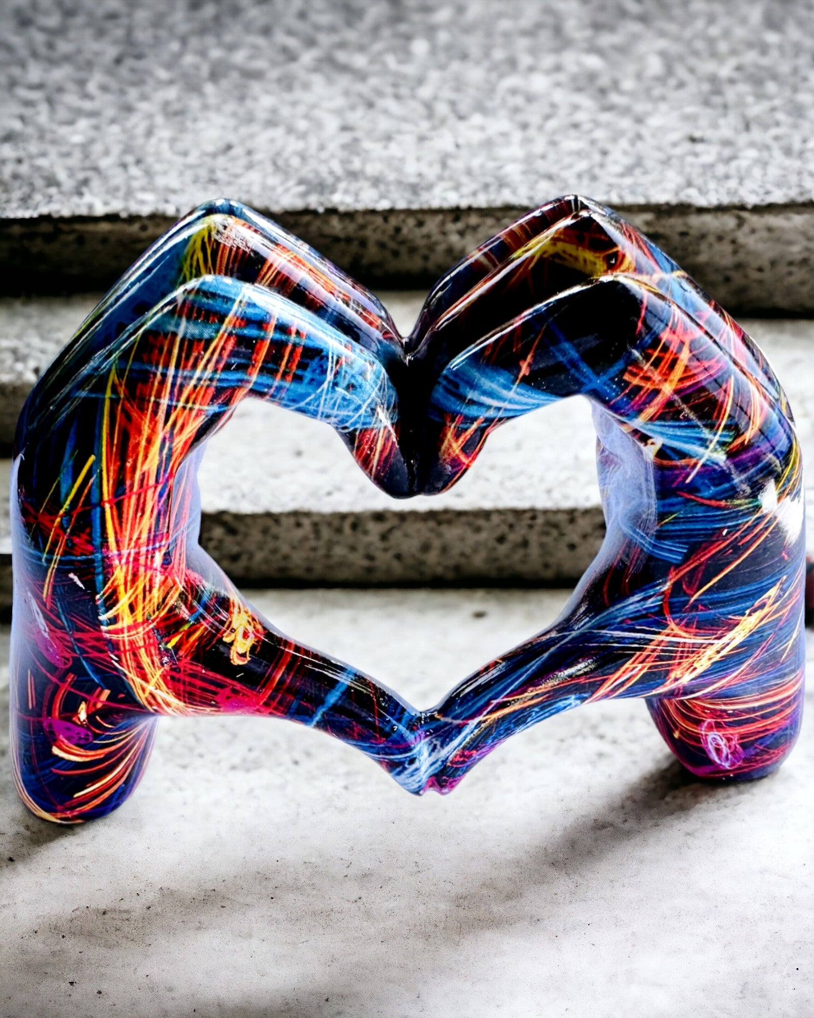 Kalejdoskop Corazón – Adorno Hecho a Mano de Resina con Posibilidad de Grabado