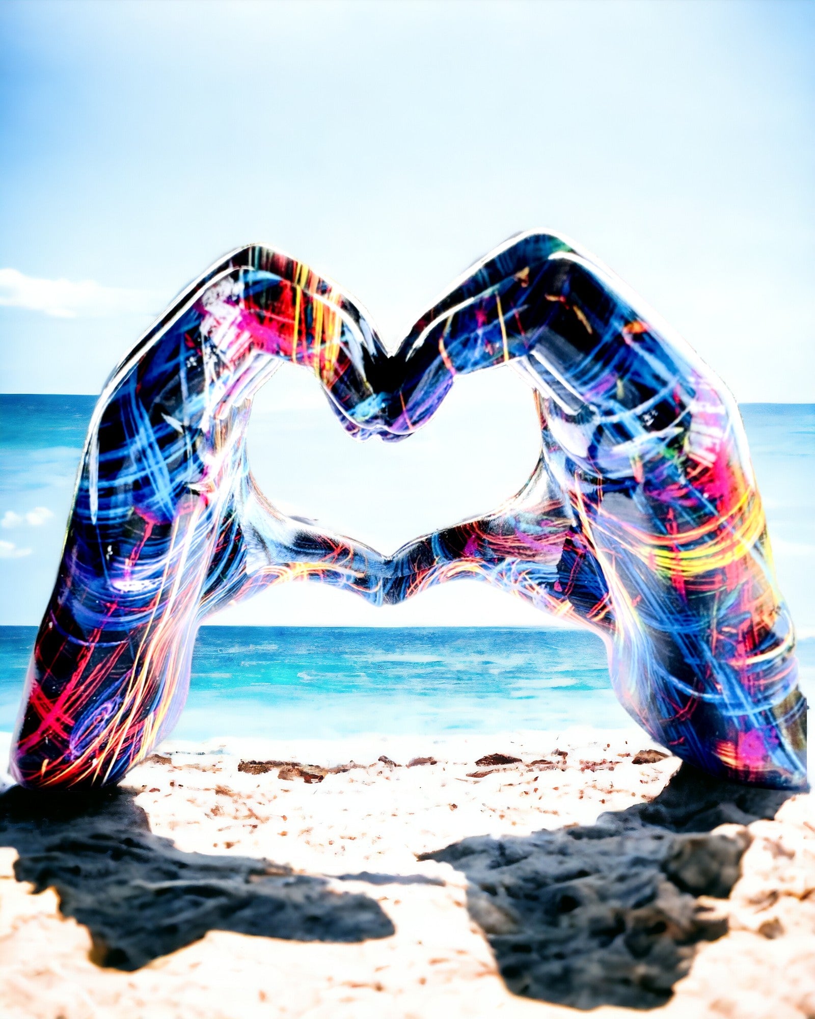 Kalejdoskop Corazón – Adorno Hecho a Mano de Resina con Posibilidad de Grabado