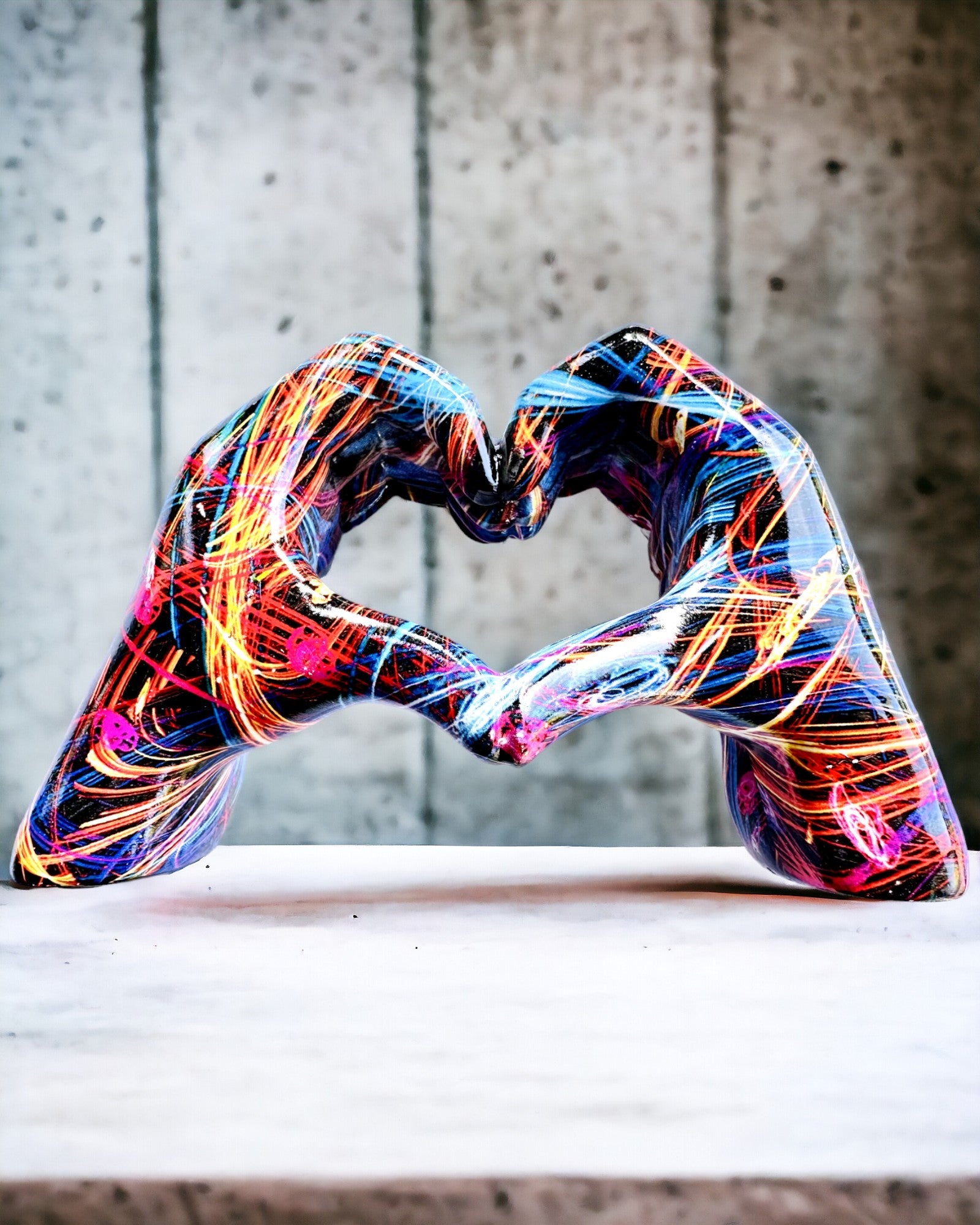 Kalejdoskop Corazón – Adorno Hecho a Mano de Resina con Posibilidad de Grabado