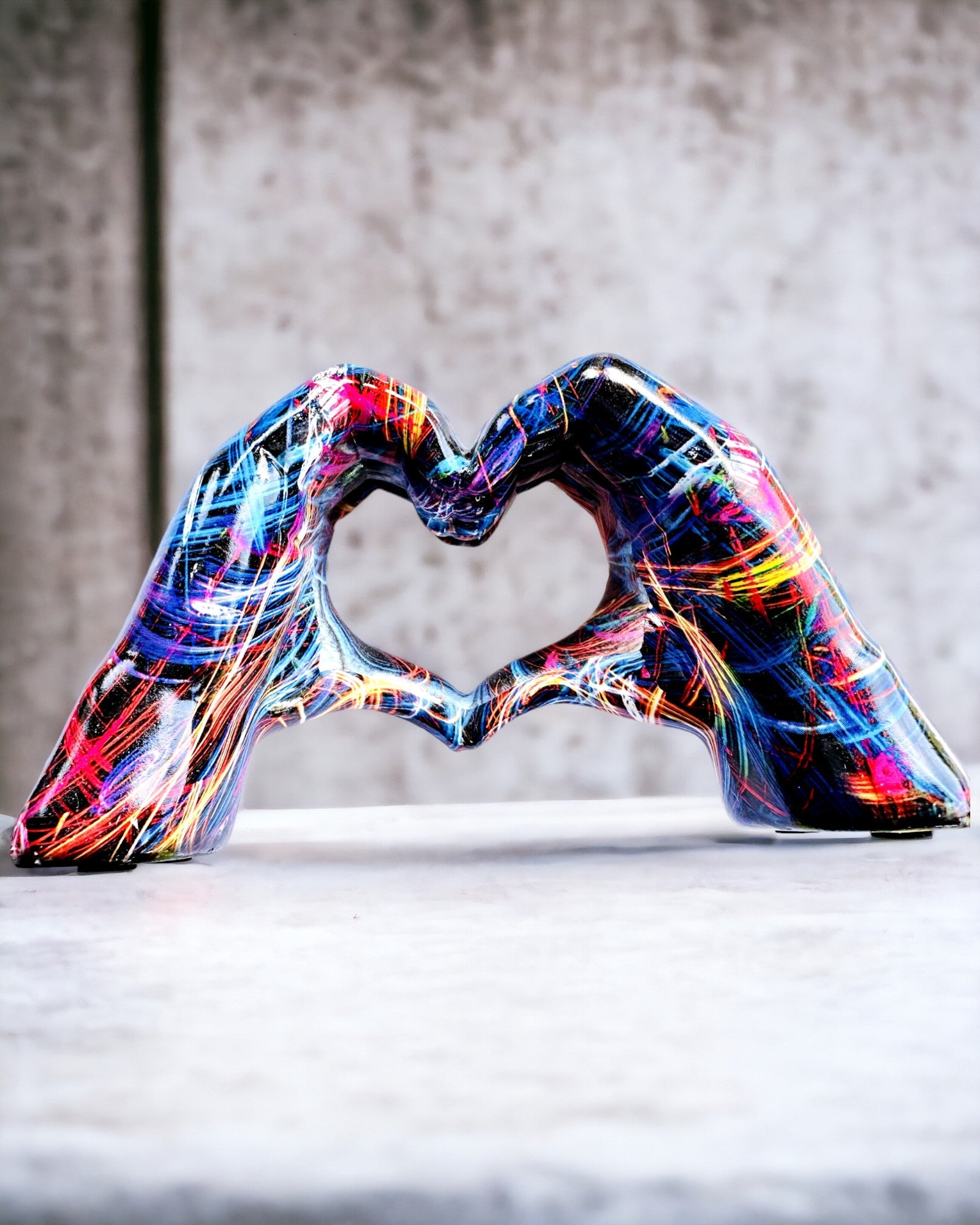 Kalejdoskop Corazón – Adorno Hecho a Mano de Resina con Posibilidad de Grabado