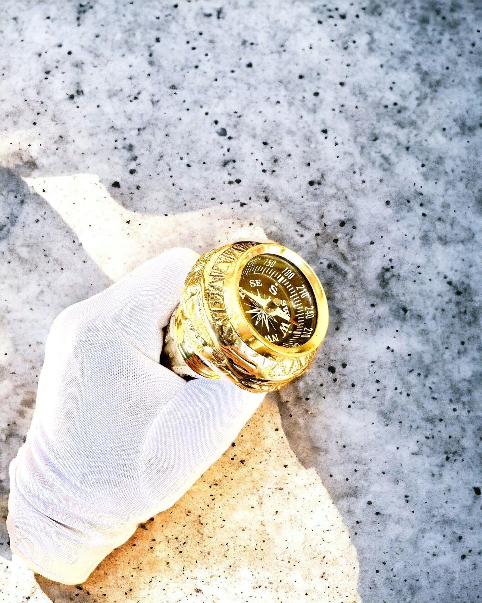 Kompasso Brown - Bastón para caminar - Madera Tallada a Mano - Edición Exclusiva con Opción de Grabado