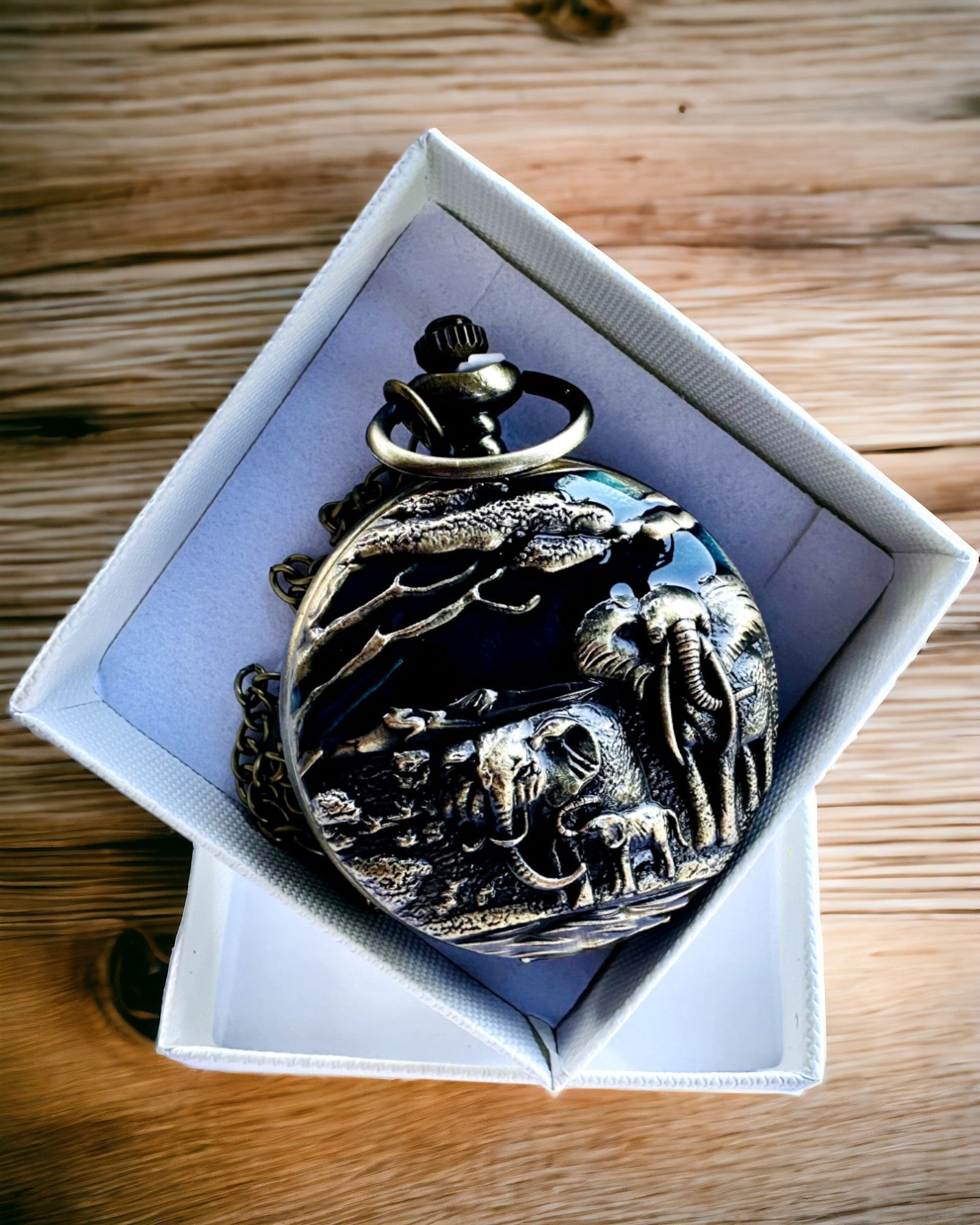 Reloj de Bolsillo "Vintage Explorer" con Posibilidad de Grabado