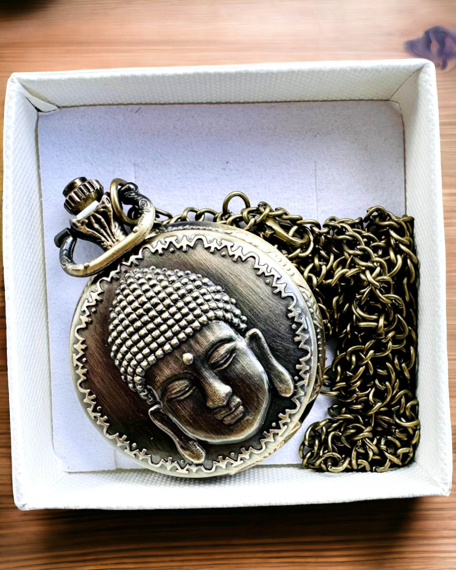 Reloj de Bolsillo "Buddha Time Elegance", posibilidad de personalización con grabado