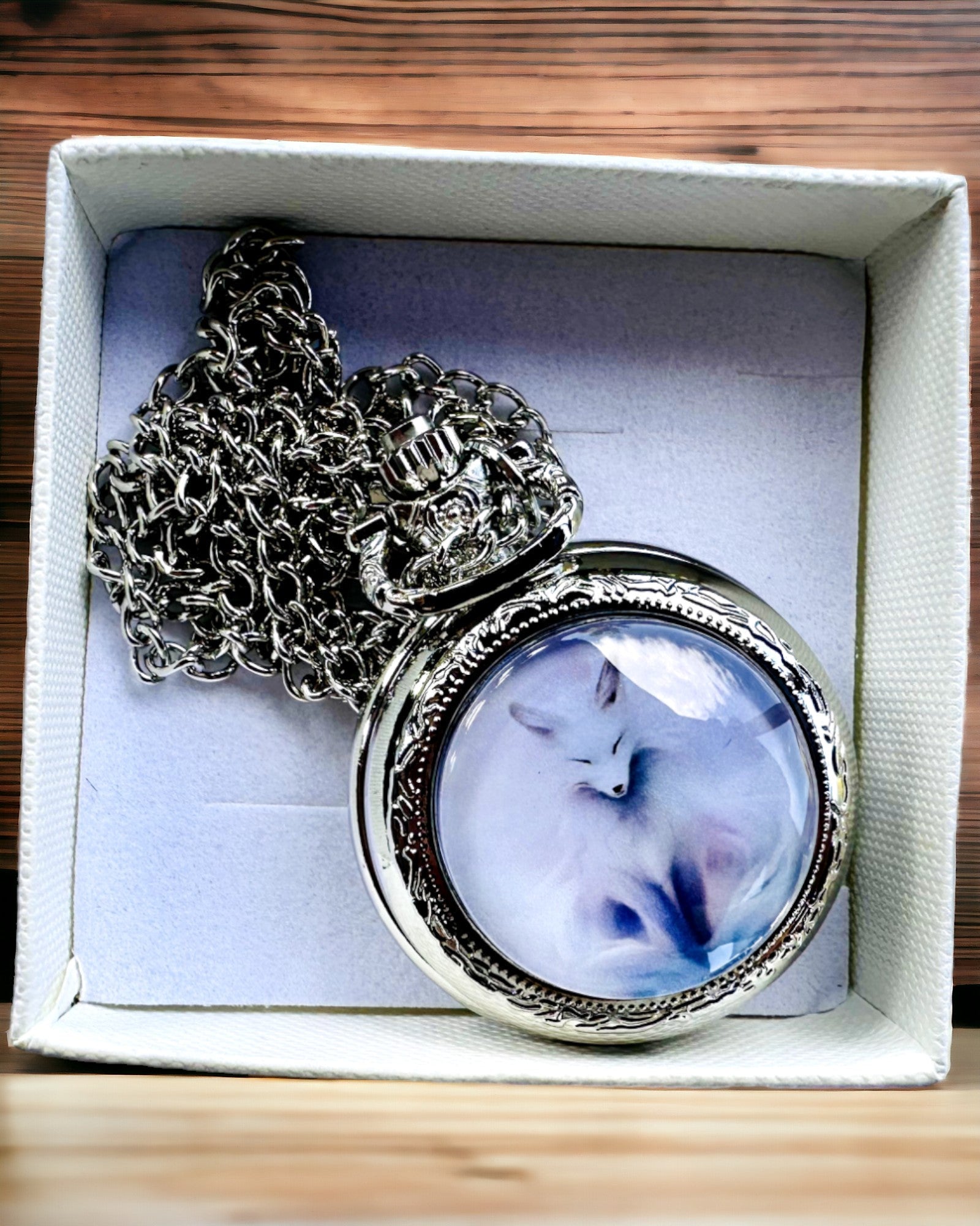 Reloj de Bolsillo "Zorro Místico" con Posibilidad de Grabado