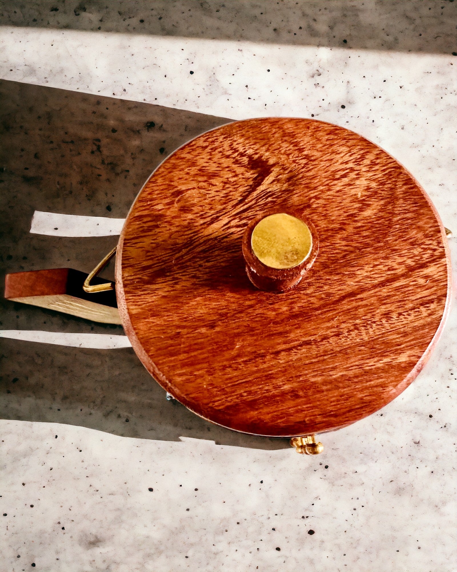 Retro Caja de Té de Madera con Opción de Grabado