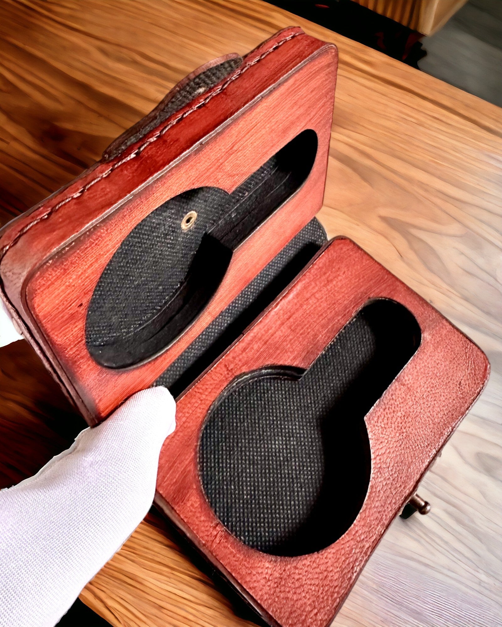 Estuche de Comandante – Estuche Hecho a Mano para Reloj de Bolsillo o Brújula con Posibilidad de Personalización