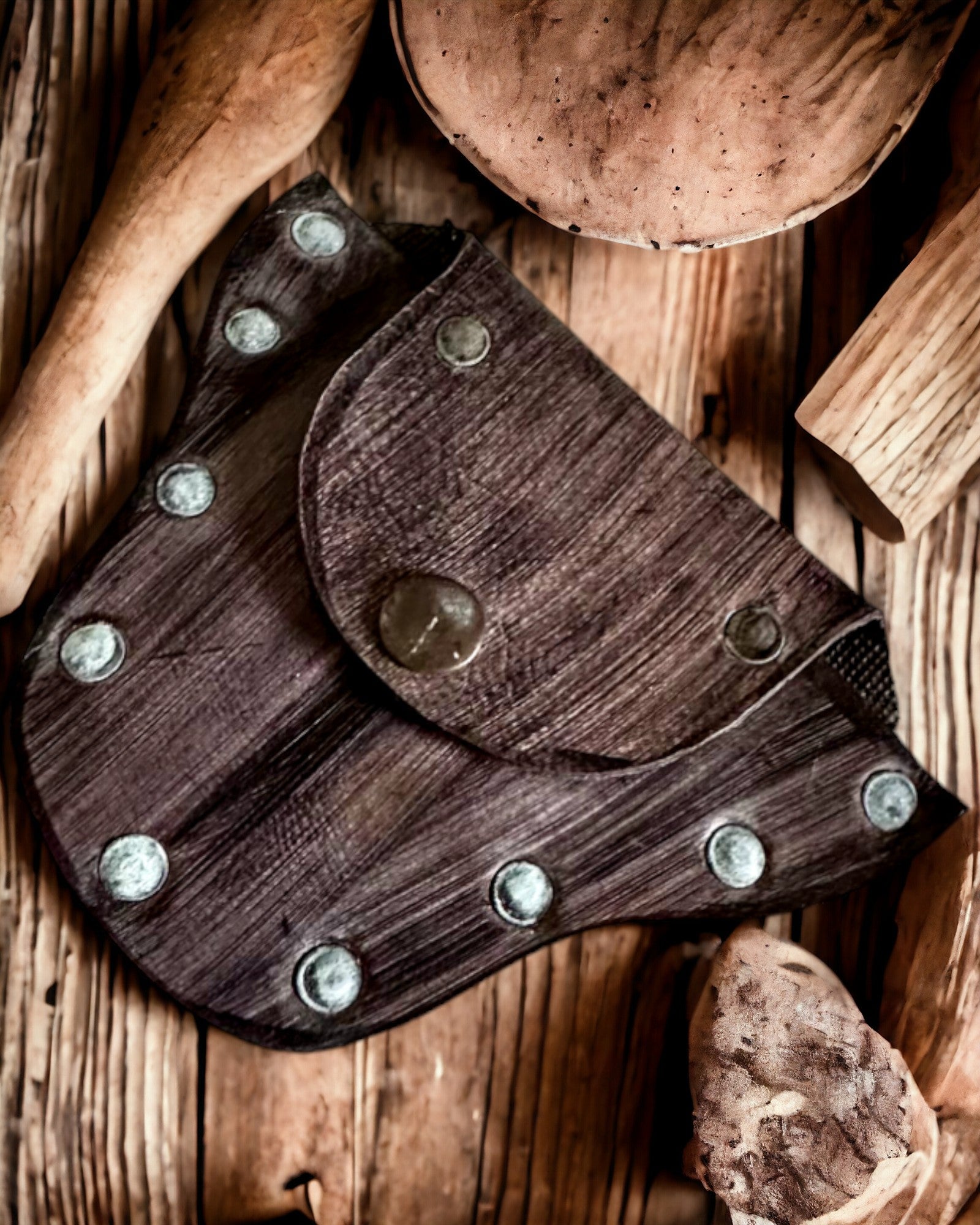 Escondite del Duende del Bosque – Pequeña Bolsa de Cuero Hecha a Mano