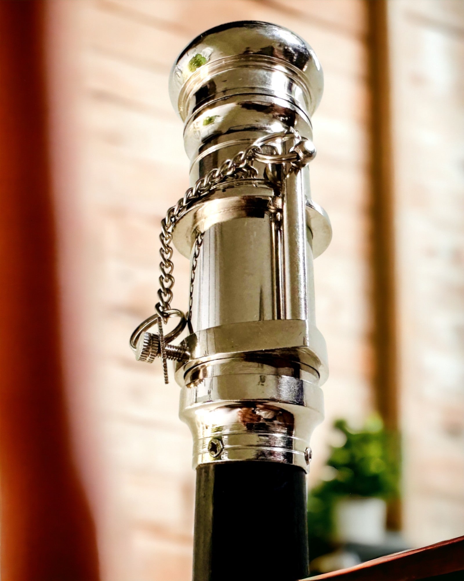 BASTÓN PARA CAMINAR CON MANGO Y FUNCIÓN DE TELESCOPIO – ELEGANTE Y MODERNO, 95 CM - capitán "Navigator's Crest"