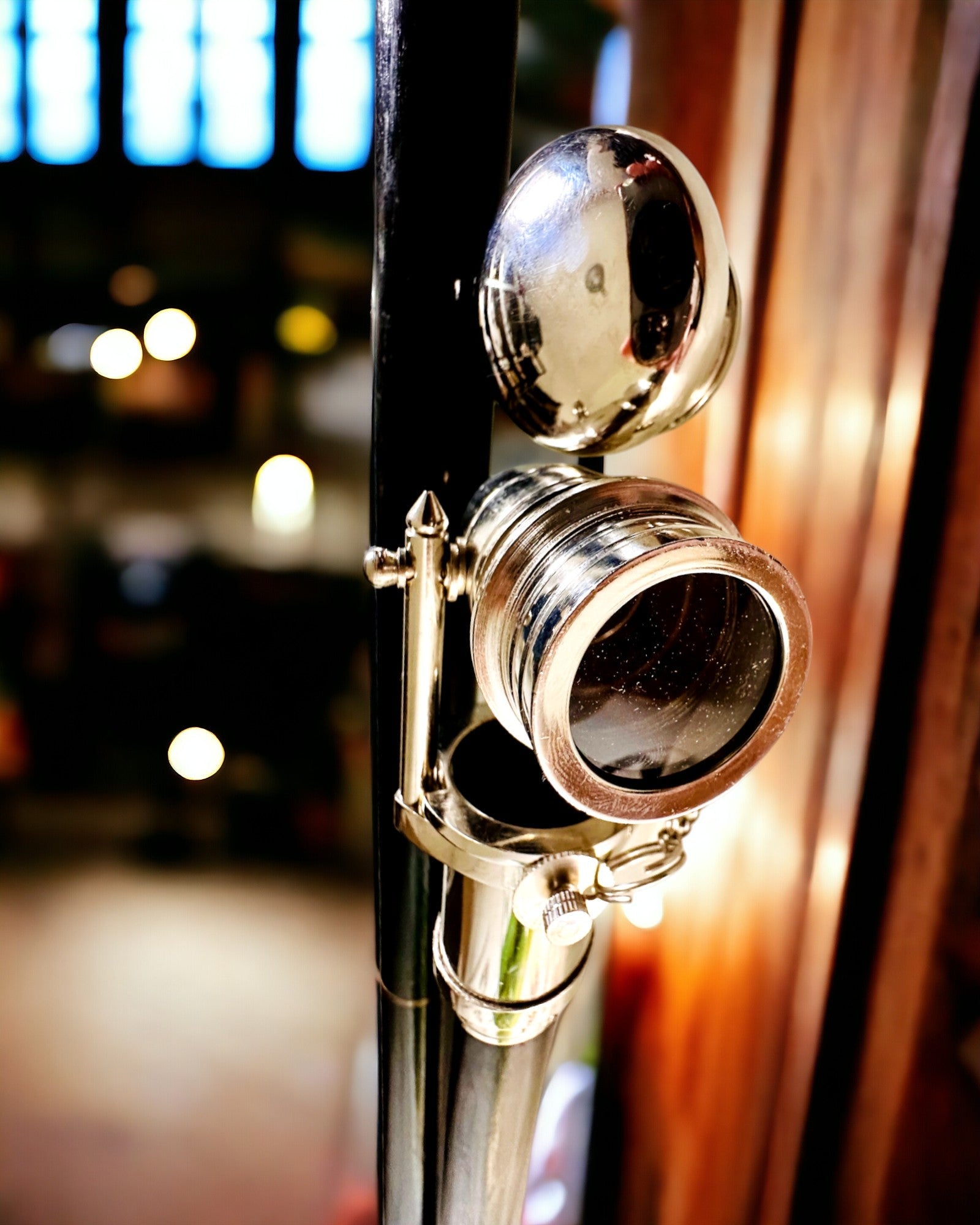 BASTÓN PARA CAMINAR CON MANGO Y FUNCIÓN DE TELESCOPIO – ELEGANTE Y MODERNO, 95 CM - capitán "Navigator's Crest"