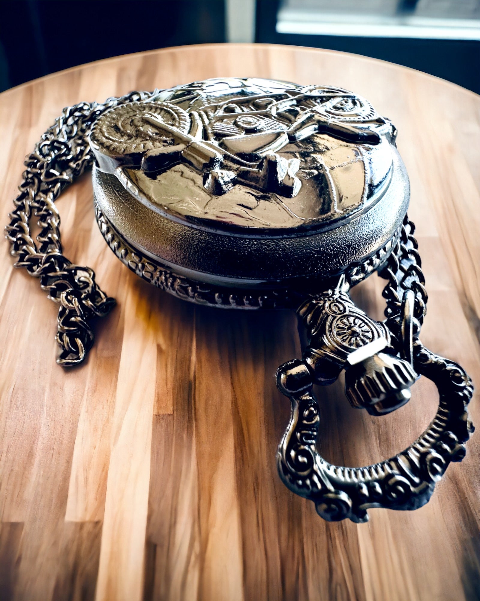 Elegante Reloj de Bolsillo Pasión Motociclista, posibilidad de personalización con grabado