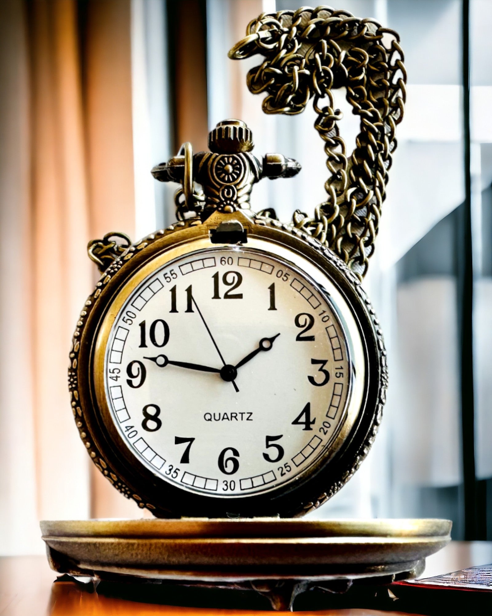 Reloj de Bolsillo "Motociclista Elegante" – Grabado