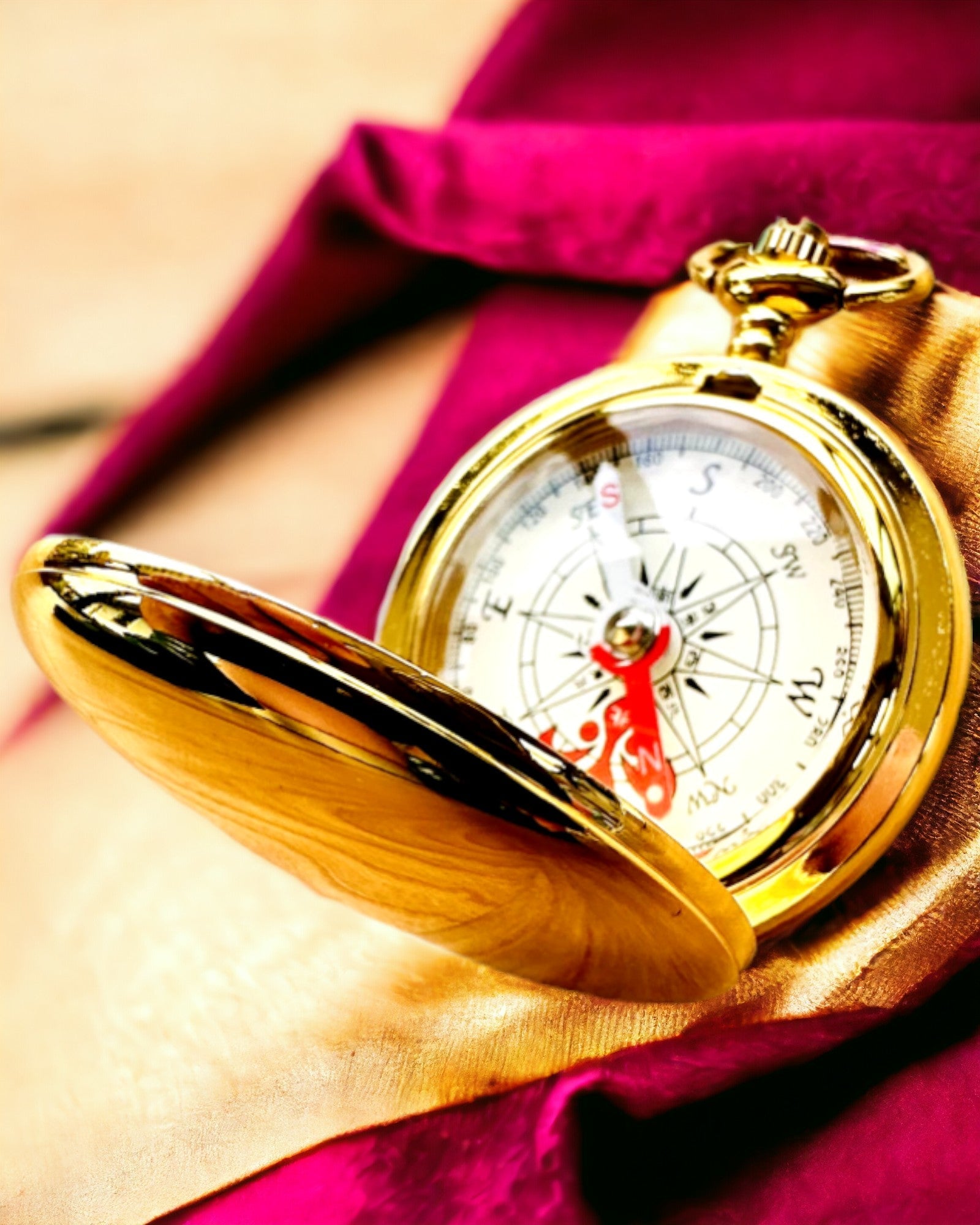 Brújula Wędrowiec con Opción de Grabado - color dorado