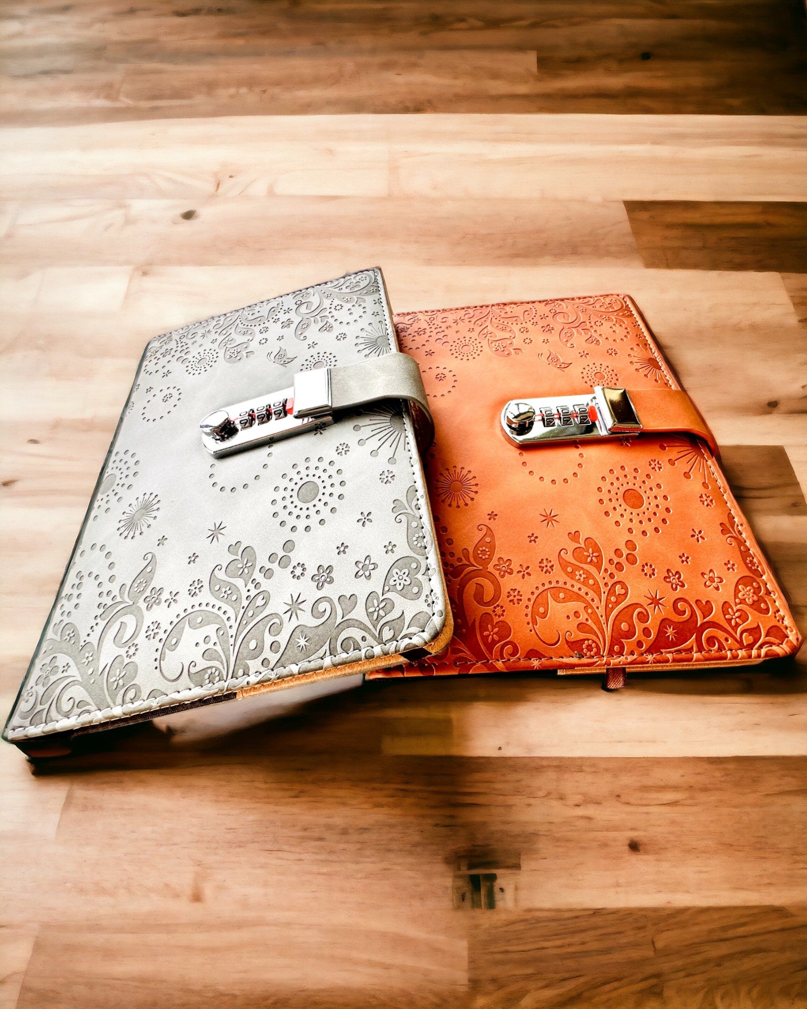 Cuaderno Exclusivo, cuero PU, A5 con Cerradura de Combinación - "Secret Journal", personalización con grabado