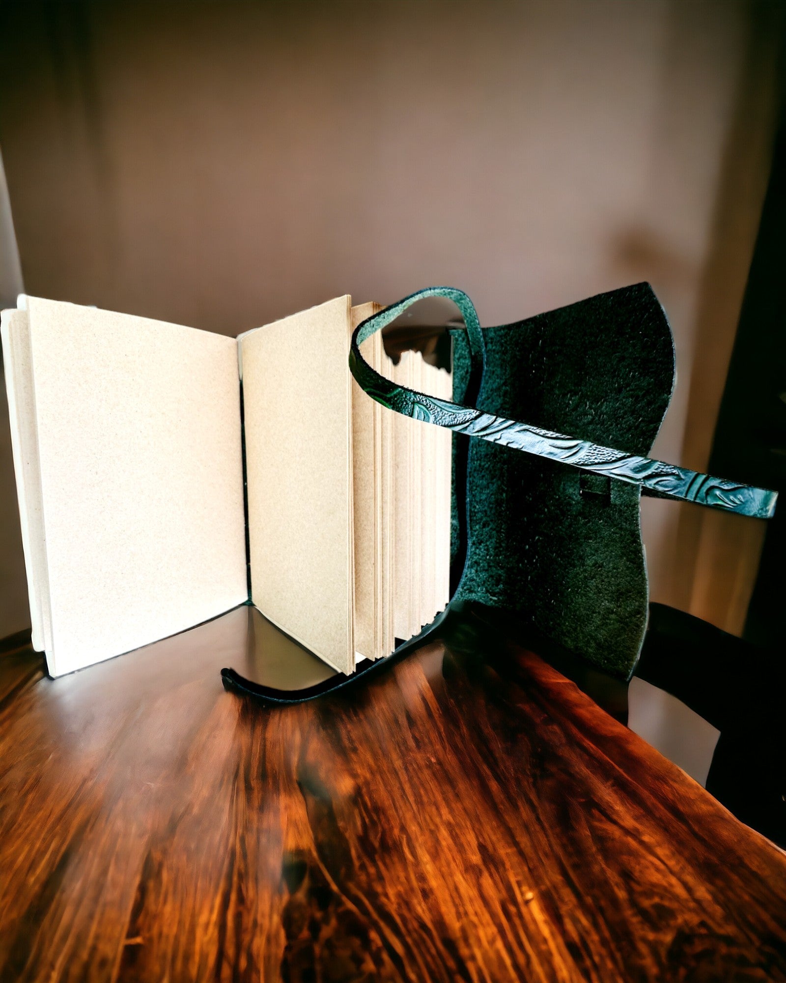 Notatnik Premium de Cuero "Elegancia Natural" - 200 páginas, 120g, cuaderno, bloc de dibujo, 2 colores a elegir, personalización con grabado