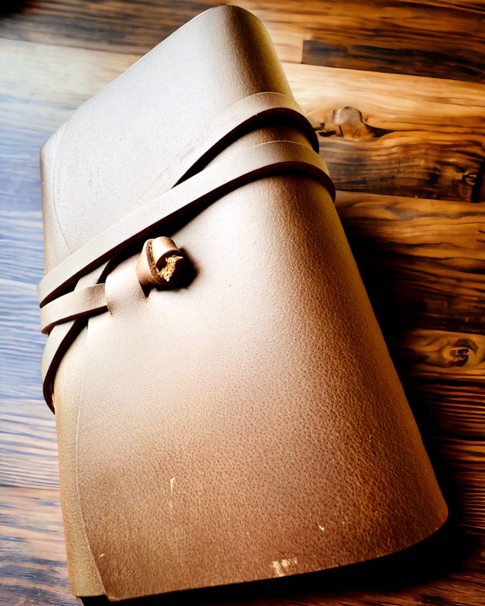 Notatnik Premium "RetroNotes" – Elegante cuaderno de Cuero Auténtico - 200 páginas, 120g, cuaderno, bloc de dibujo, color marrón, personalización con grabado