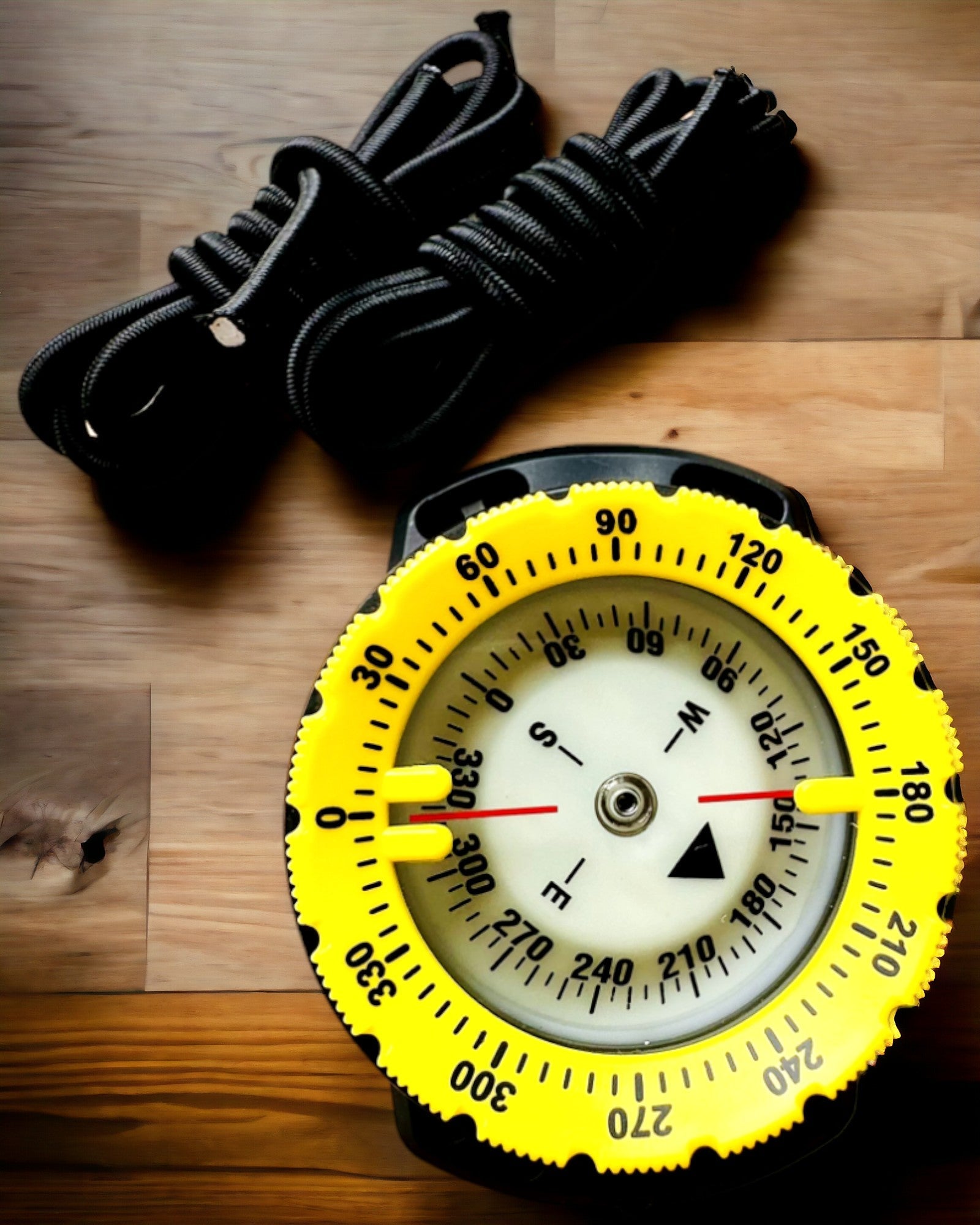 Compás de buceo AquaGuide - compás impermeable con función de luminiscencia y correa flexible, posibilidad de personalización