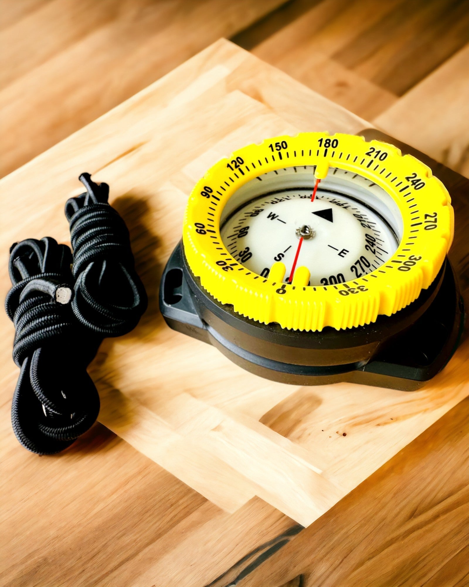 Compás de buceo AquaGuide - compás impermeable con función de luminiscencia y correa flexible, posibilidad de personalización