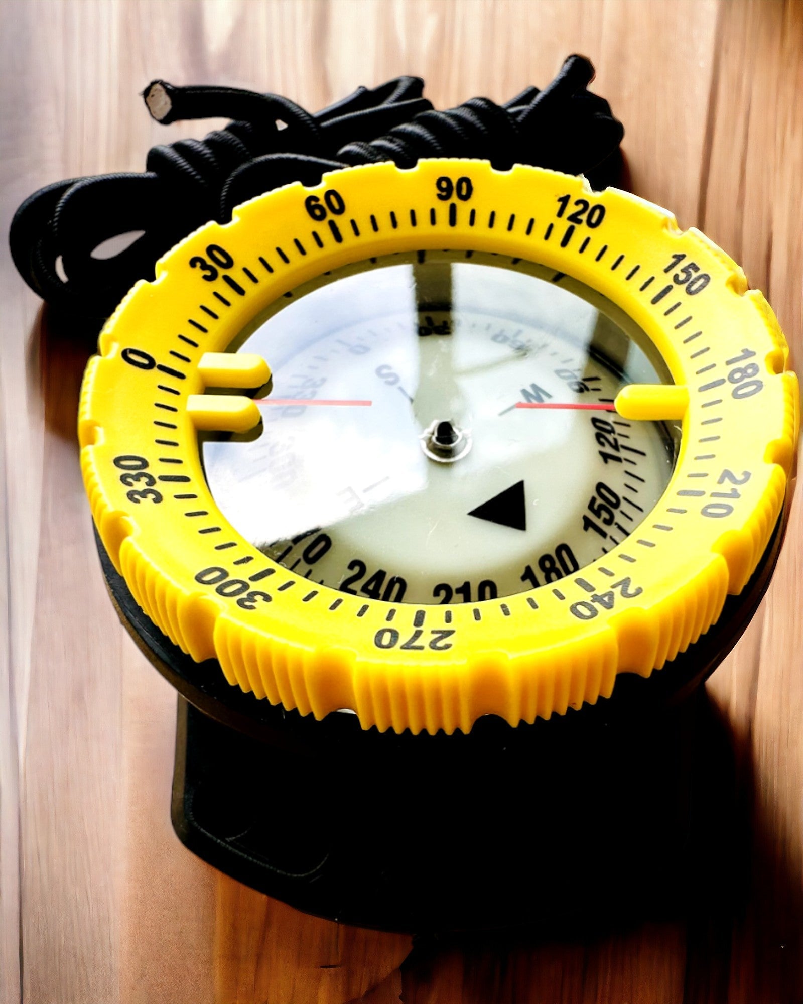 Compás de buceo AquaGuide - compás impermeable con función de luminiscencia y correa flexible, posibilidad de personalización