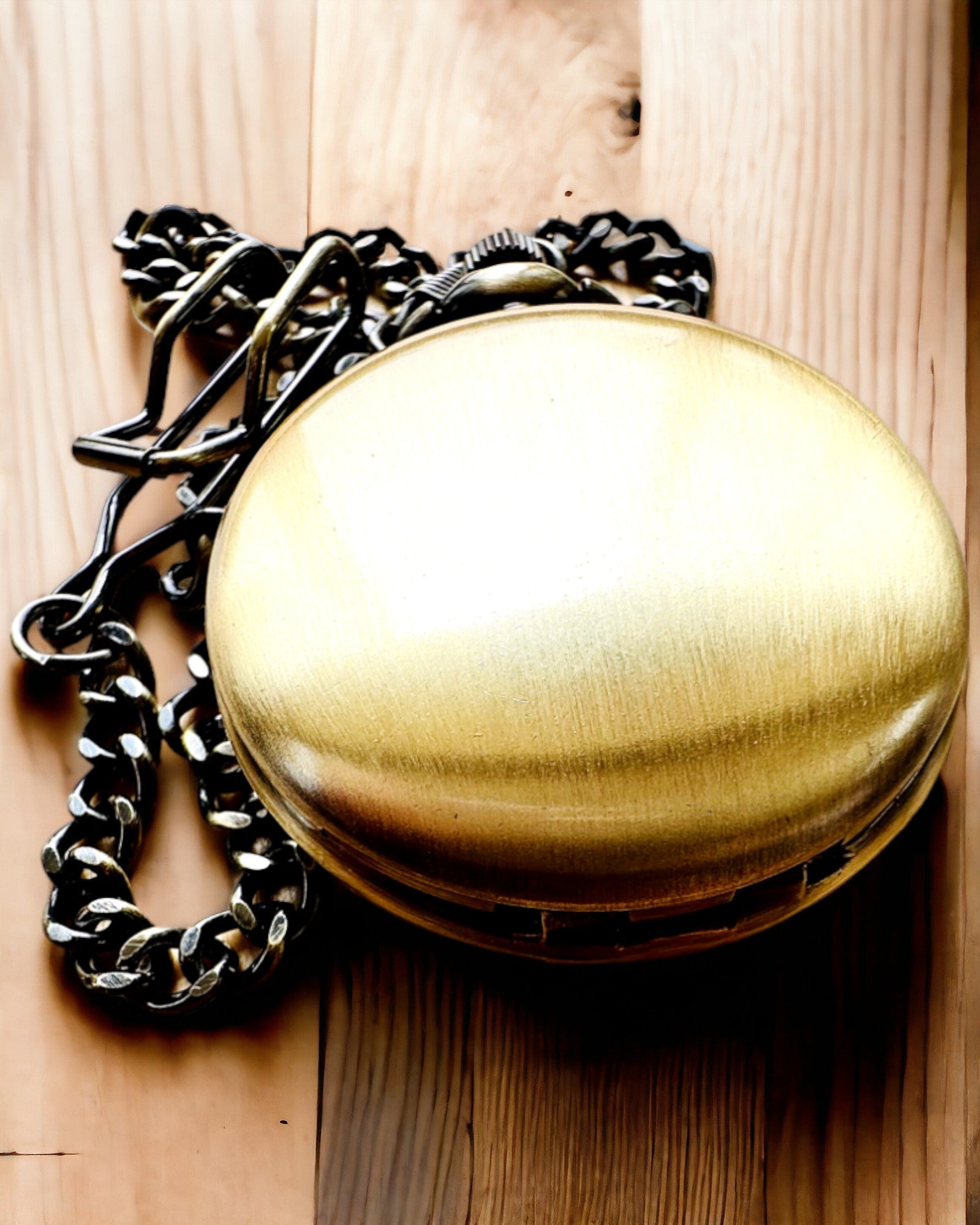 Reloj de bolsillo clásico "Vintage Elegance", color dorado, con opción de personalización con grabado