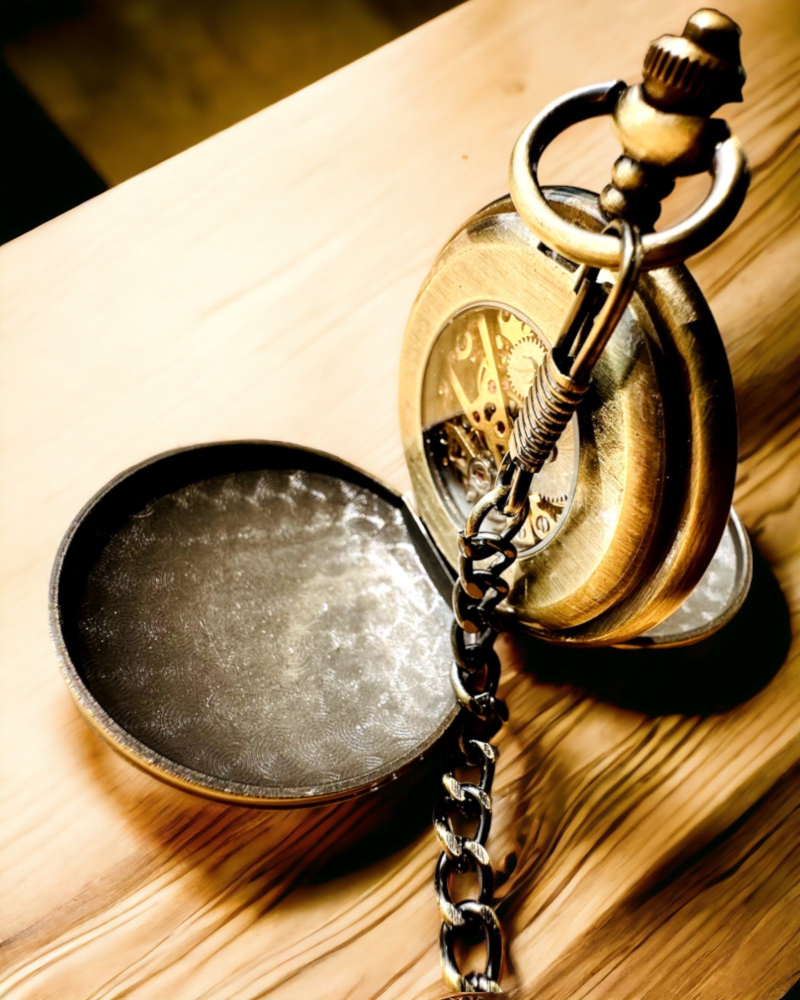 Reloj de bolsillo clásico "Vintage Elegance", color dorado, con opción de personalización con grabado