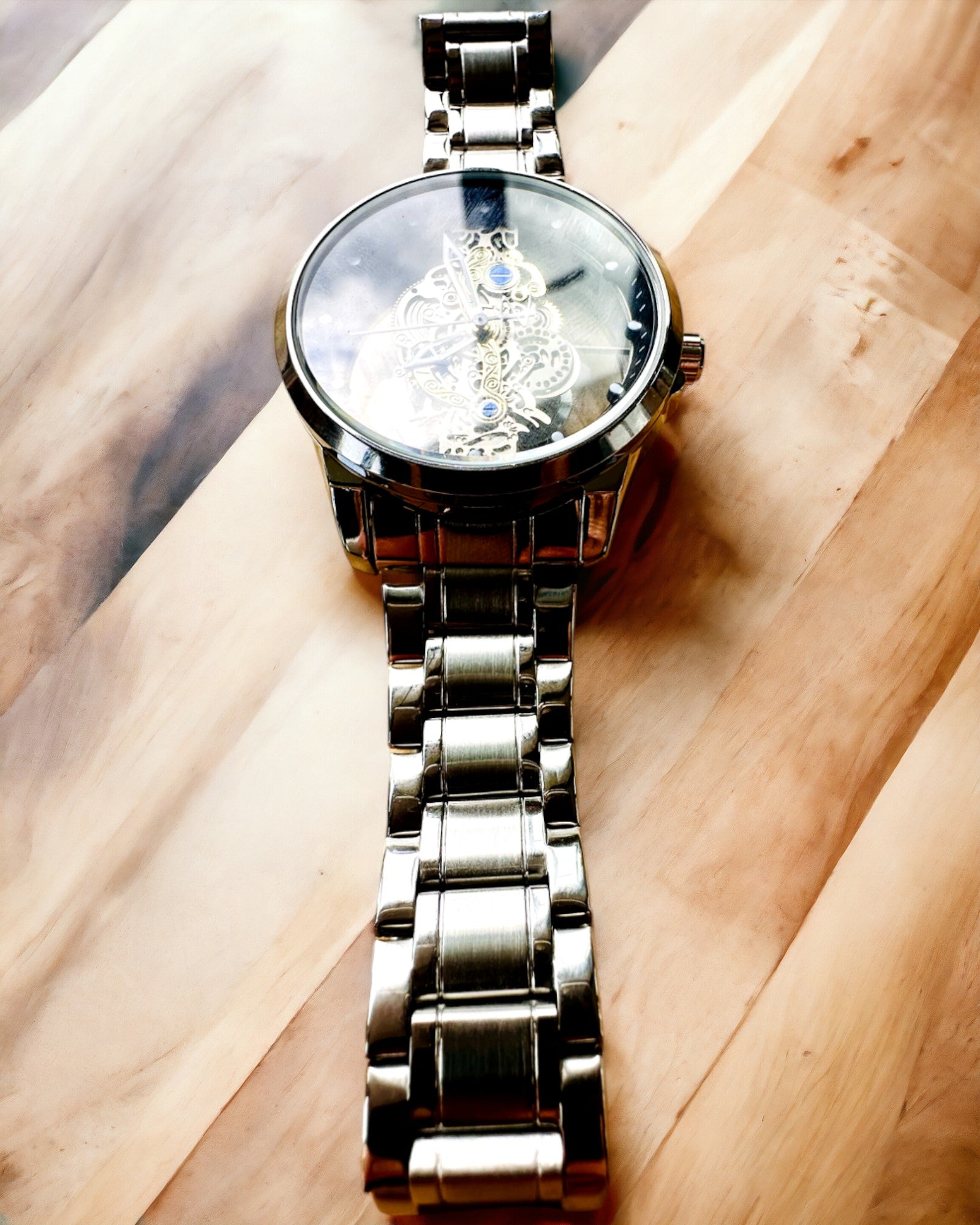 Reloj elegante para hombre KIMSDUN Prestige Mecanismo Transparente y Elegancia Deportiva, posibilidad de personalización con grabado