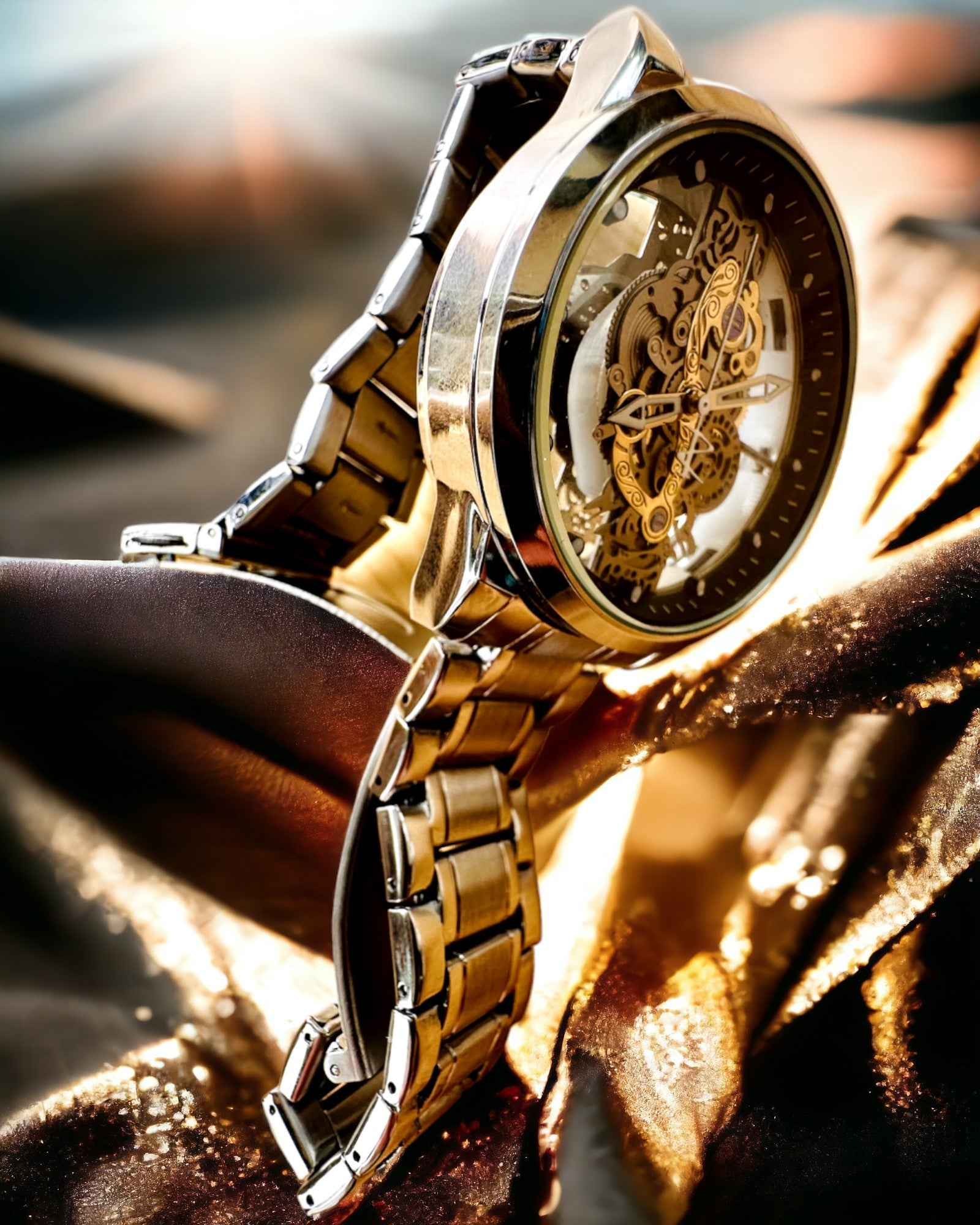 Reloj elegante para hombre KIMSDUN Prestige Mecanismo Transparente y Elegancia Deportiva, posibilidad de personalización con grabado