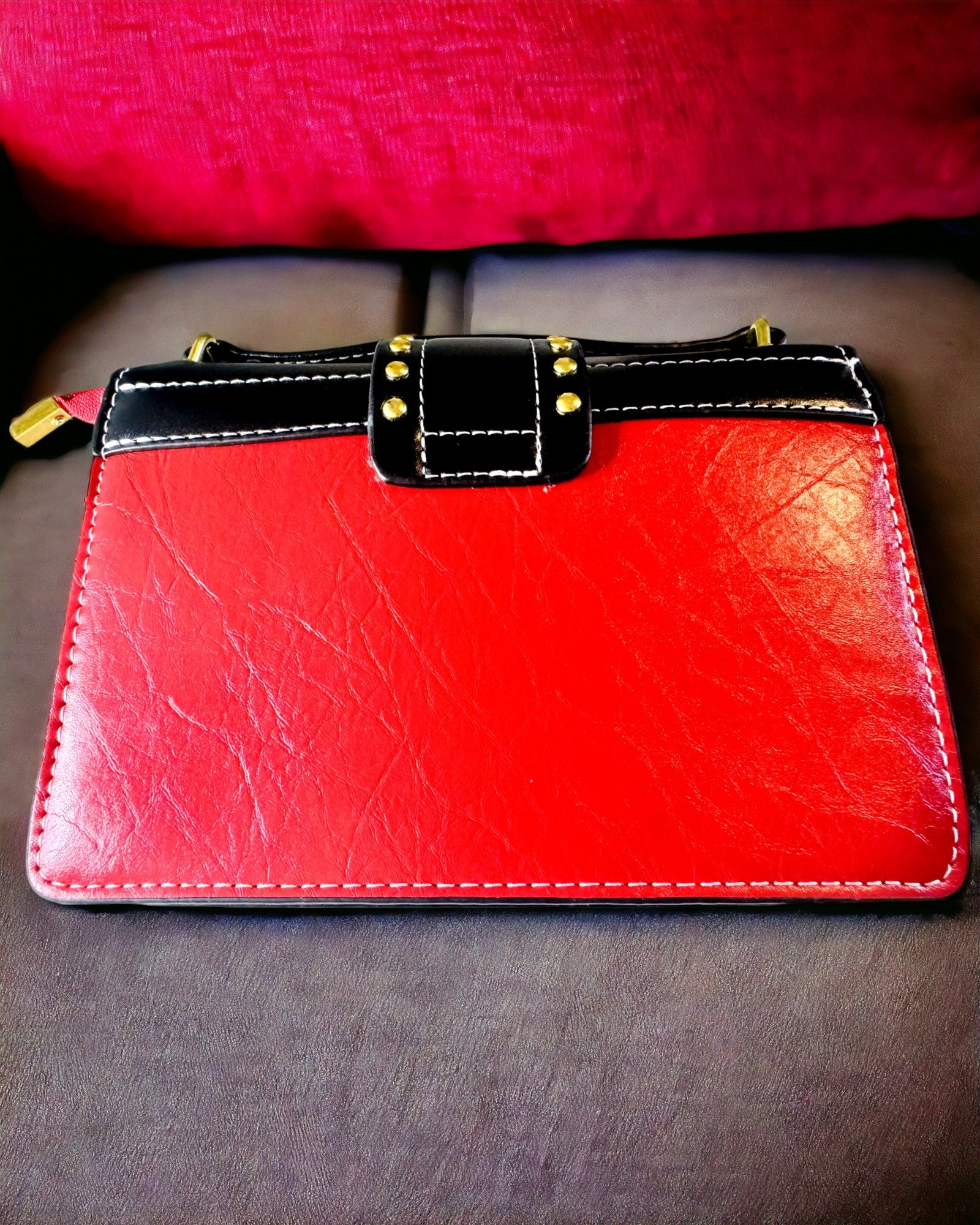 "Królewski Ryk" Bolso Cuadrado de Hombro con Cabeza de León