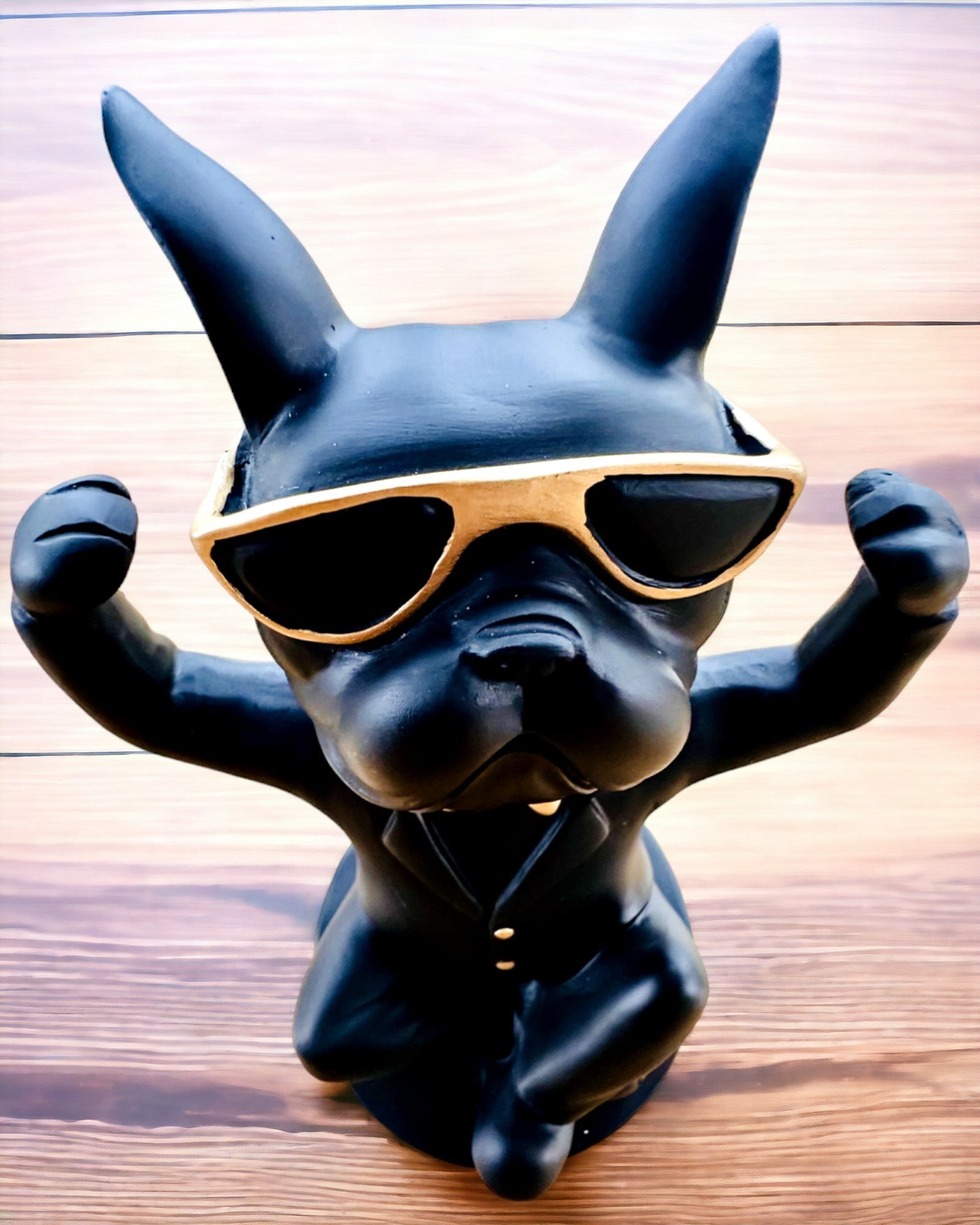 Figurilla Bulldog Elegance - Soporte exclusivo para copas, posibilidad de personalización con grabado