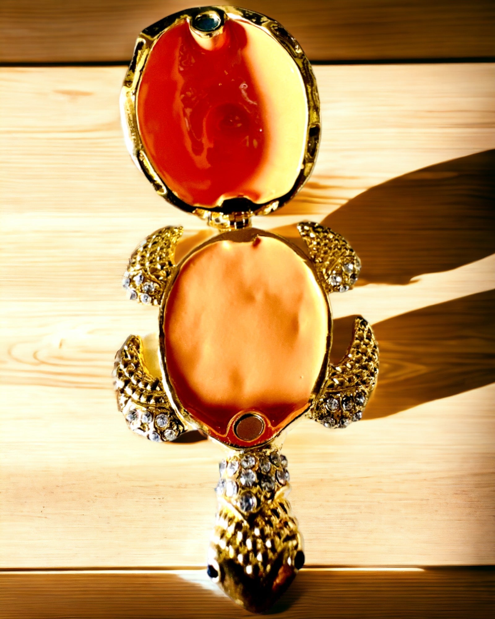 Caja "Familia de Tortugas" - color naranja, personalización con grabado