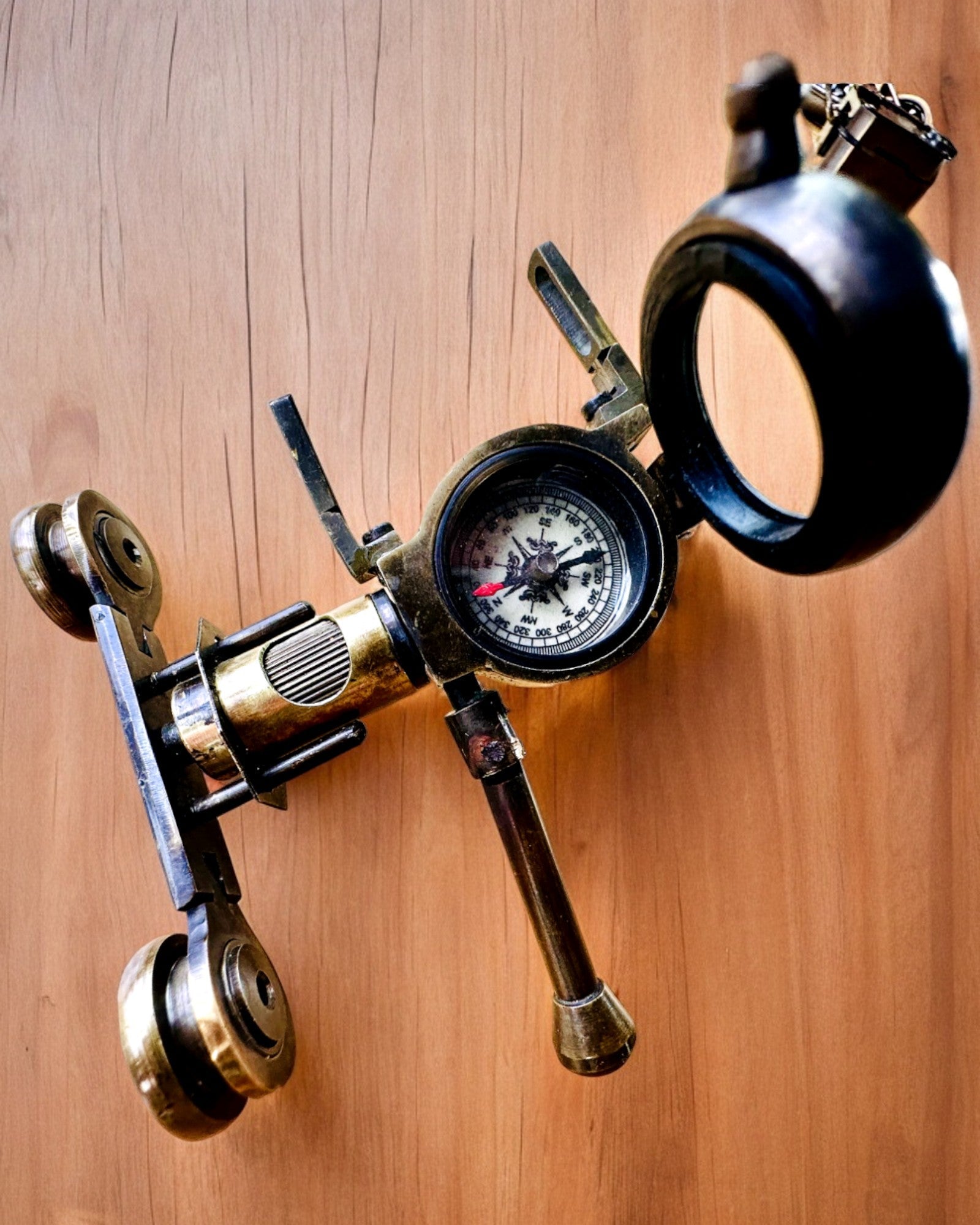 Binocular Nautica - Accesorio Vintage Exclusivo - Hecho a Mano con Opción de Grabado, decoración para oficina, premium