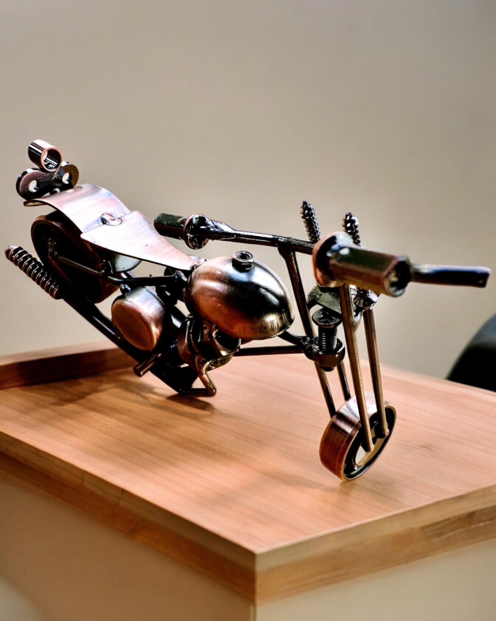 Modelo de Motocicleta Hecho a Mano de hierro, Chopper, personalización, grabado para regalo