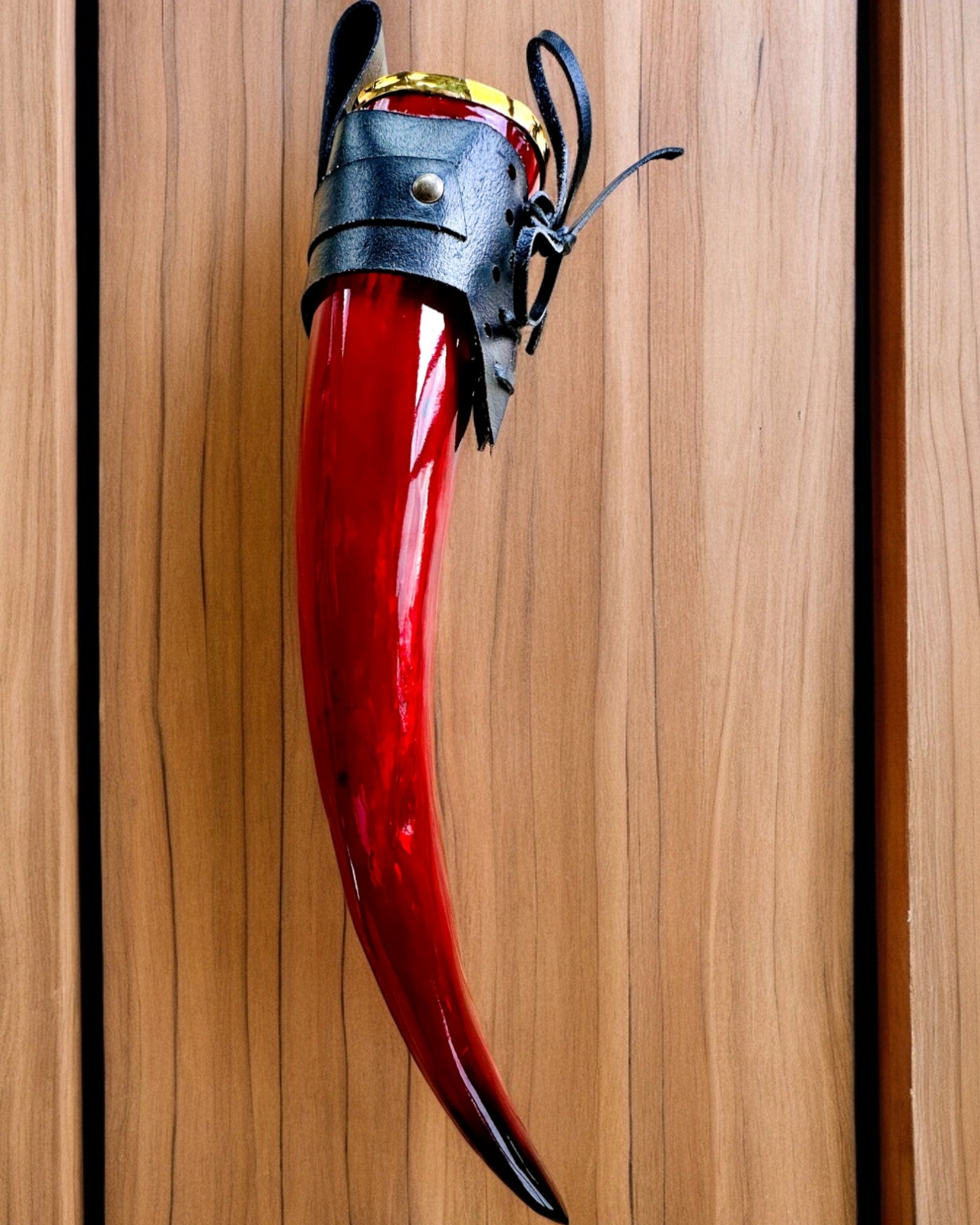 Copa de cuerno de guerrero - Rojo - con opción de personalización con grabado