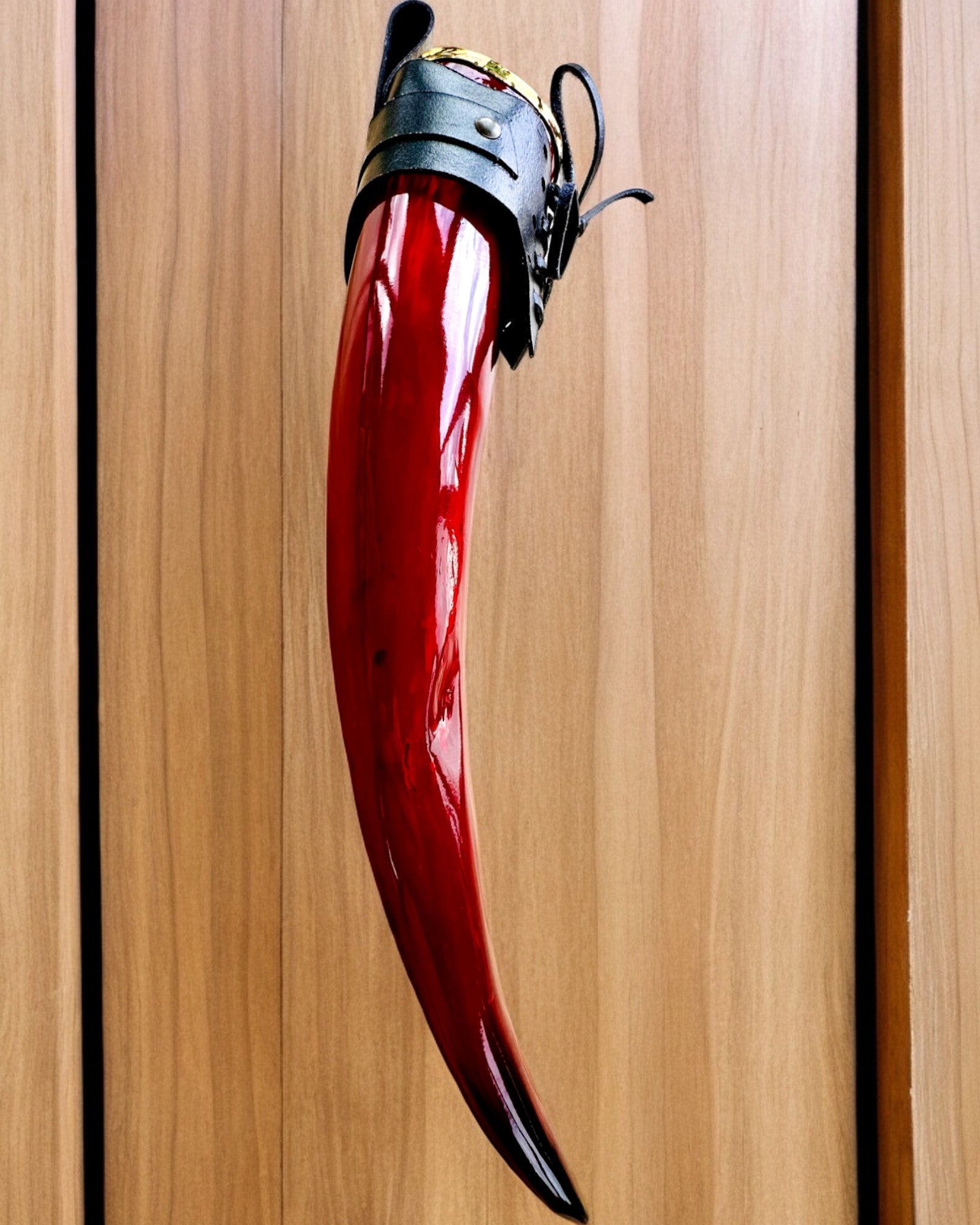 Copa de cuerno de guerrero - Rojo - con opción de personalización con grabado