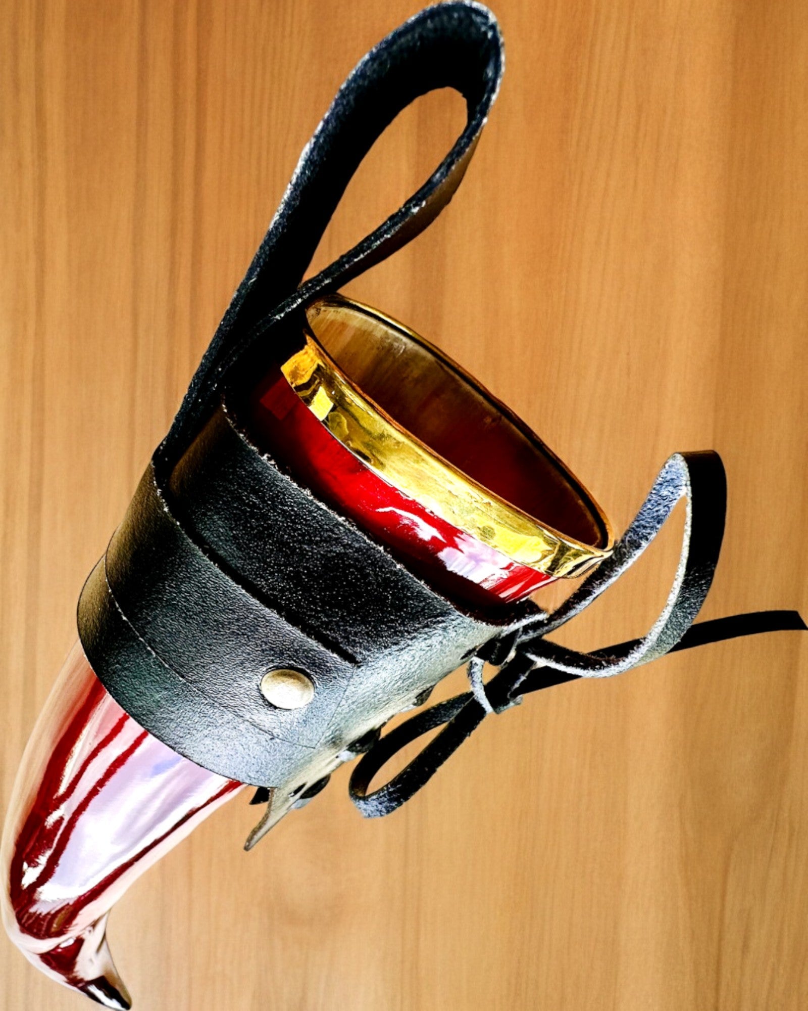 Copa de cuerno de guerrero - Rojo - con opción de personalización con grabado