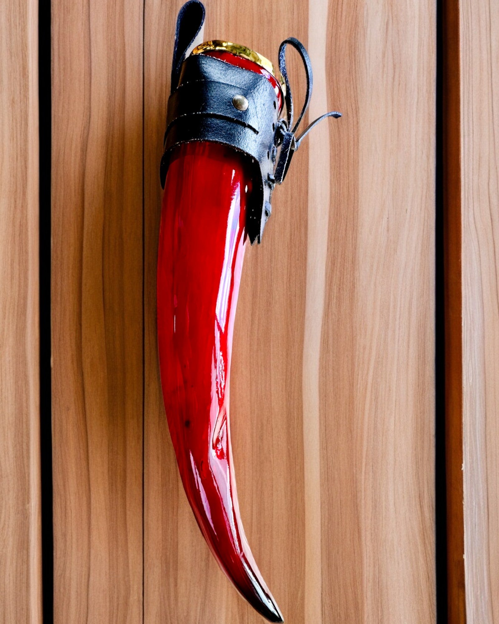 Copa de cuerno de guerrero - Rojo - con opción de personalización con grabado