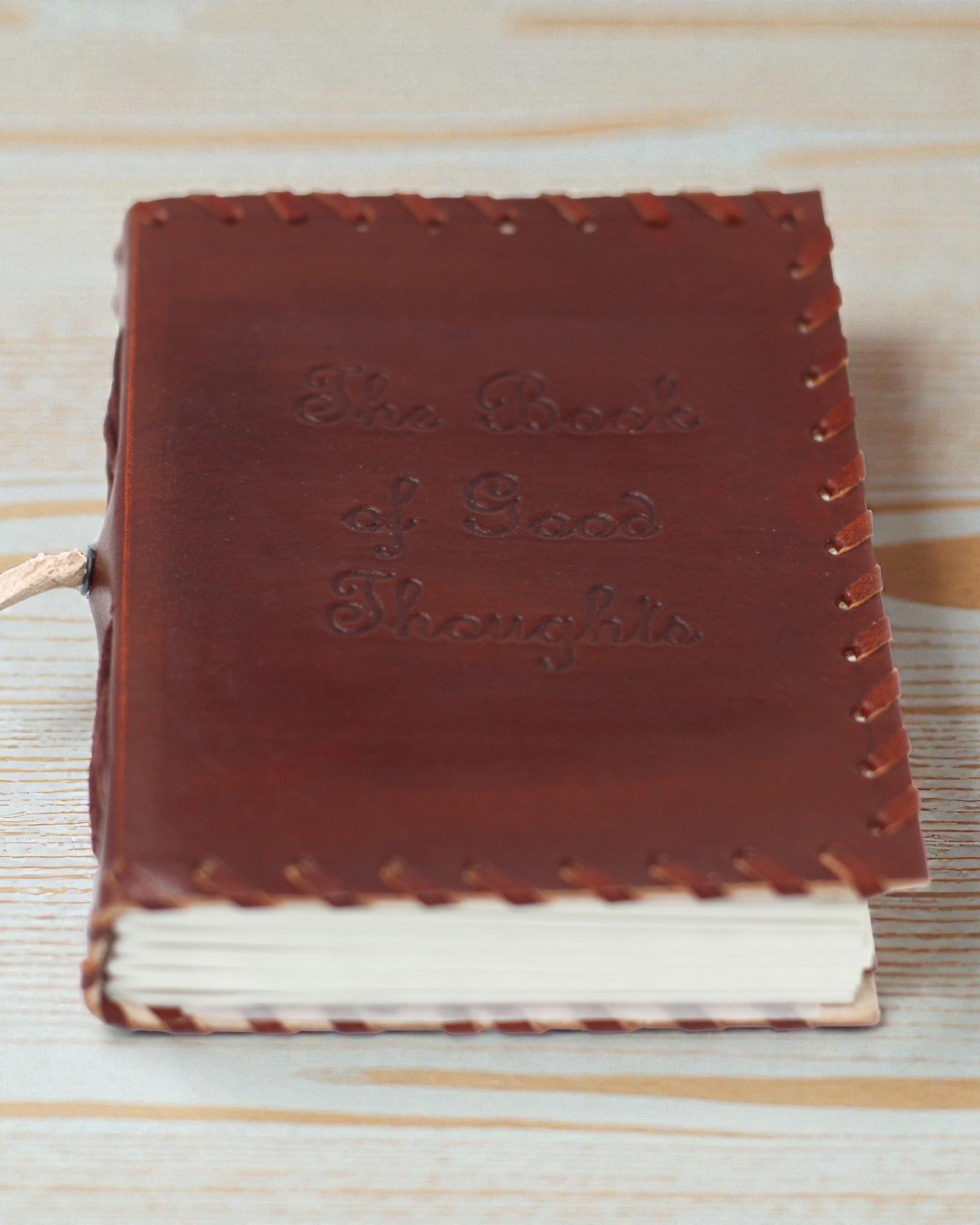 Liber Mentis – Cuaderno de notas de cuero, libro de pensamientos con correa envolvente